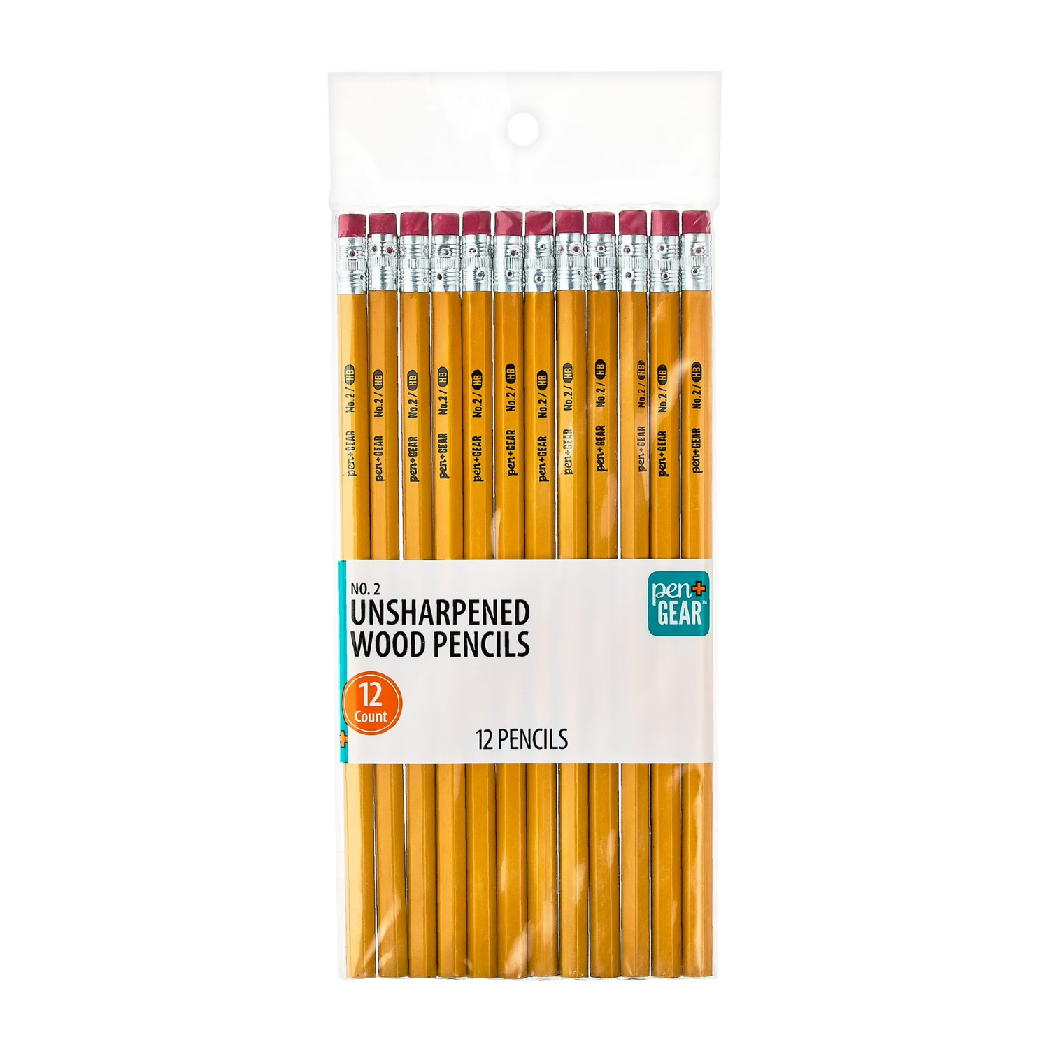 Pen+Gear Unsharpened Wood Pencils, #2 HB Lead, Yellow, 12 Count Pen+Gear Unsharpened Wood Pencils, #2 HB Lead, Yellow, 12 Count