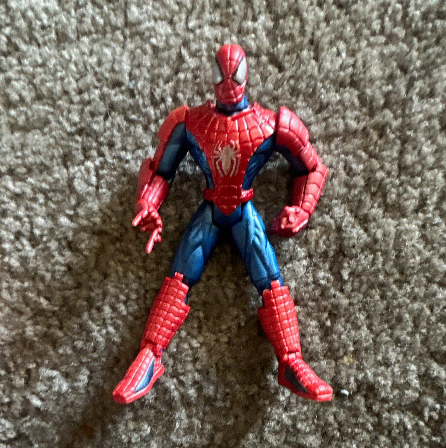 Spider-Man Red Blue Plastic Figure Comic Book Heroes toybiz 1999