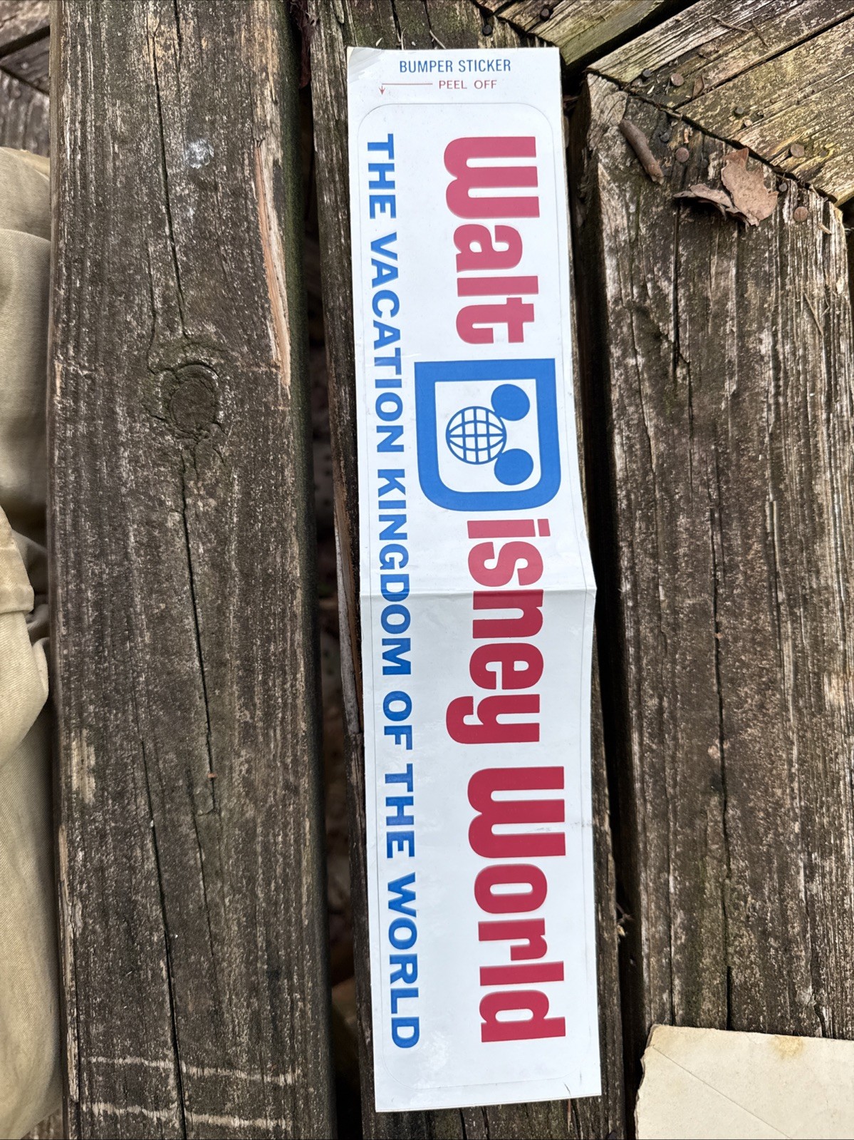 Vintage Early Walt Disney World Bumper Sticker 1970s