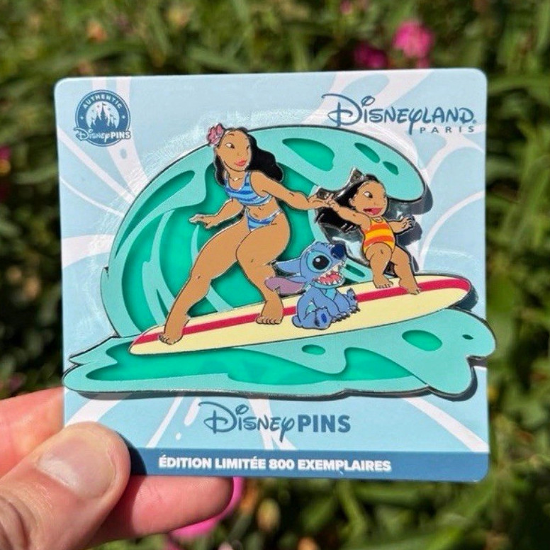Disneyland Paris DLP Lilo Stitch Nani Surfing Wave Pin NEW LimIted Edition 800
