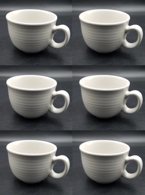 6Pack Dudson Evo Pearl Cafe Au Lait Mug Cup White Vitrified Stoneware #EVOPCC101 6Pack Dudson Evo Pearl Cafe Au Lait Mug Cup White Vitrified Stoneware #EVOPCC101