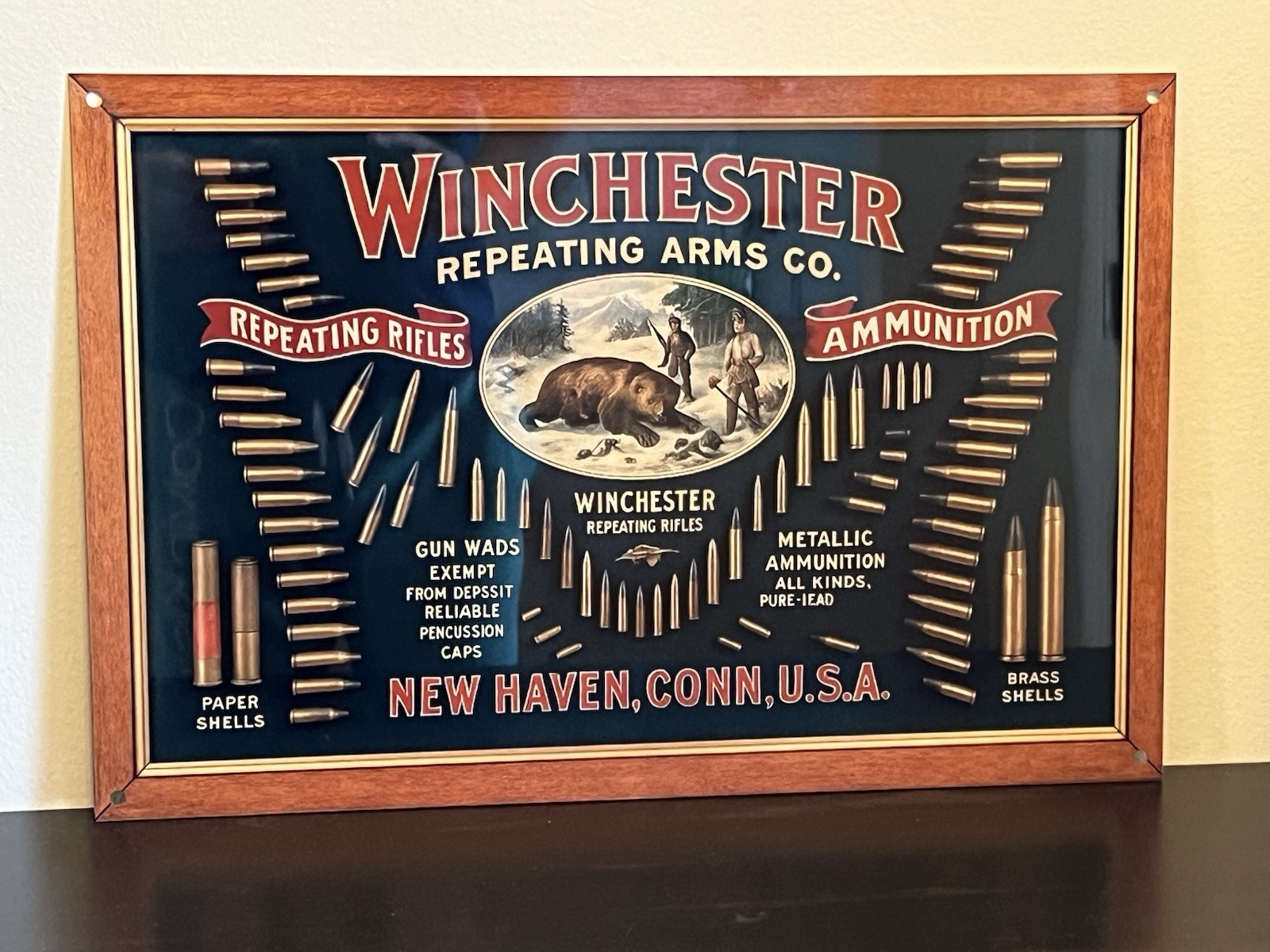 Large 18x12 Inch Winchester Bullets Ammunition Vintage Style Sign Advertising Large 18x12 Inch Winchester Bullets Ammunition Vintage Style Sign Advertising