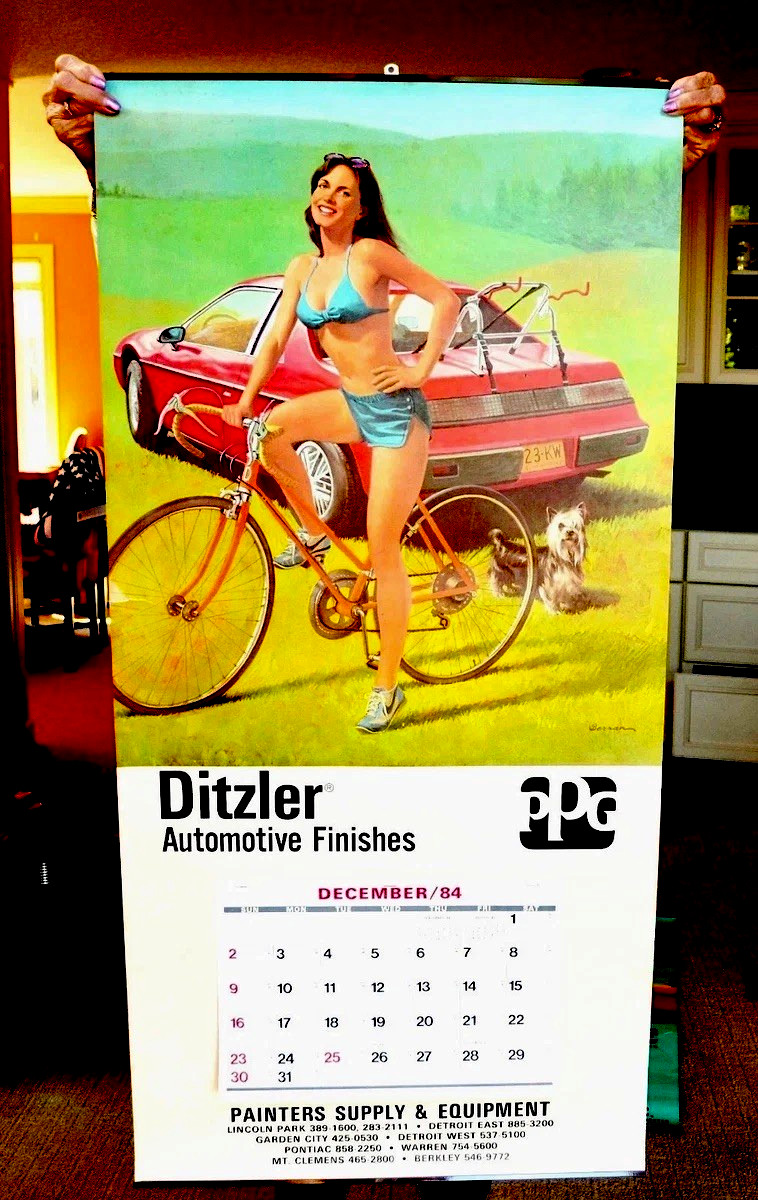 1985 Ditzler Calendar Pin Up Calendar 45\