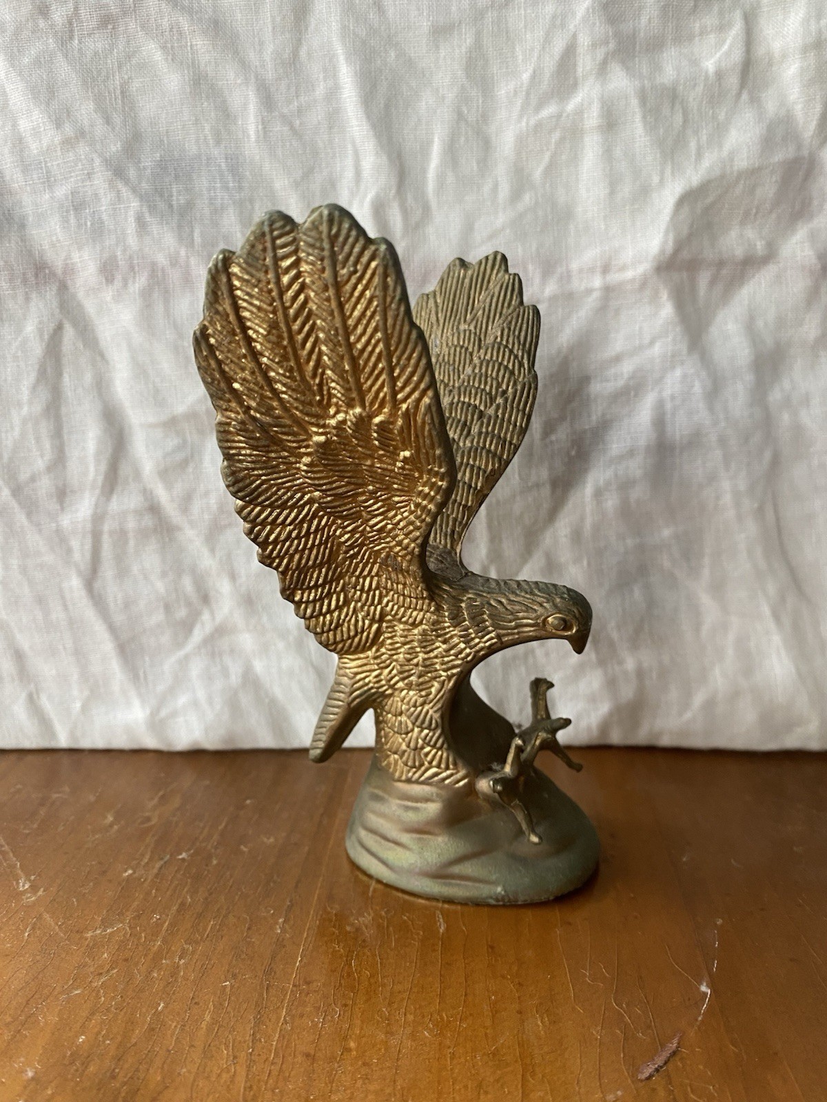 Flying Eagle or Hawk Brass Figurine Statue Vintage Patriotic ‘Merica 5” Flying Eagle or Hawk Brass Figurine Statue Vintage Patriotic ‘Merica 5”