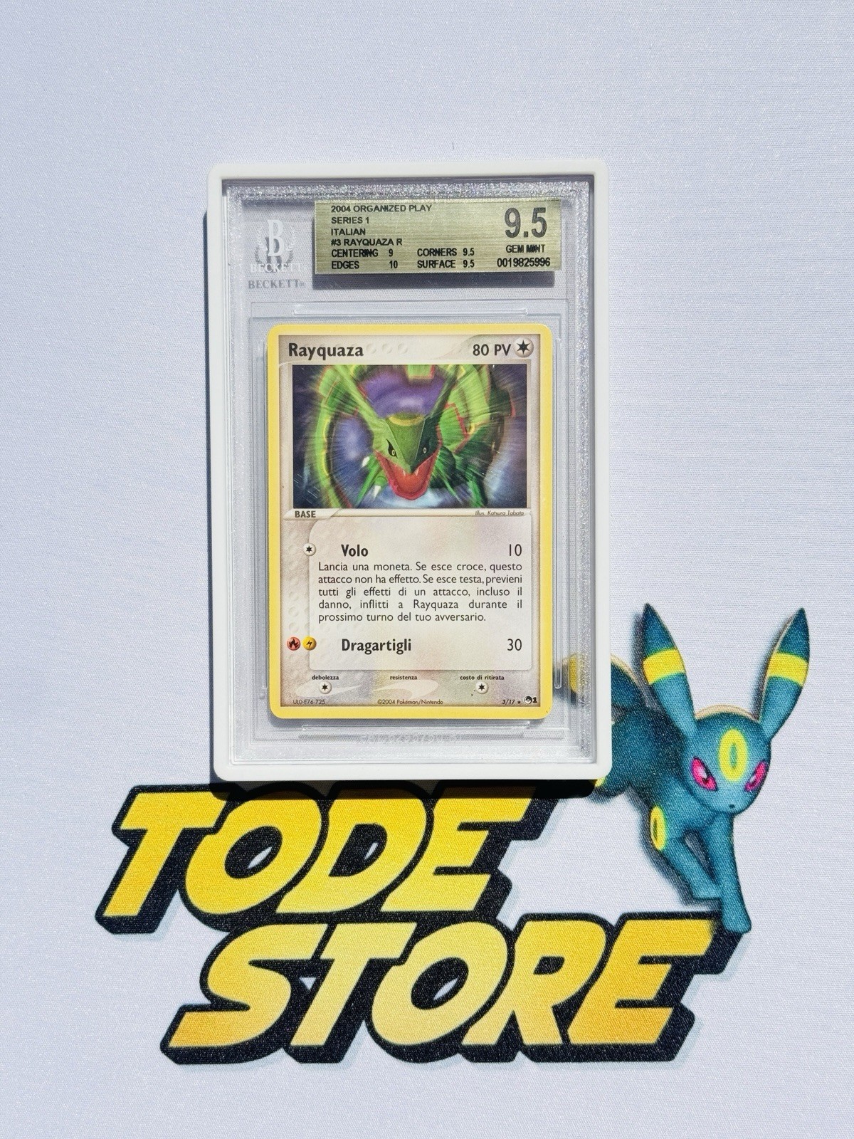 Polemon Rayquaza Pop Series 1 3/17 Organized Play BGS 9.5 ITA POP 1 🌎 NoGoldstar Polemon Rayquaza Pop Series 1 3/17 Organized Play BGS 9.5 ITA POP 1 🌎 NoGoldstar