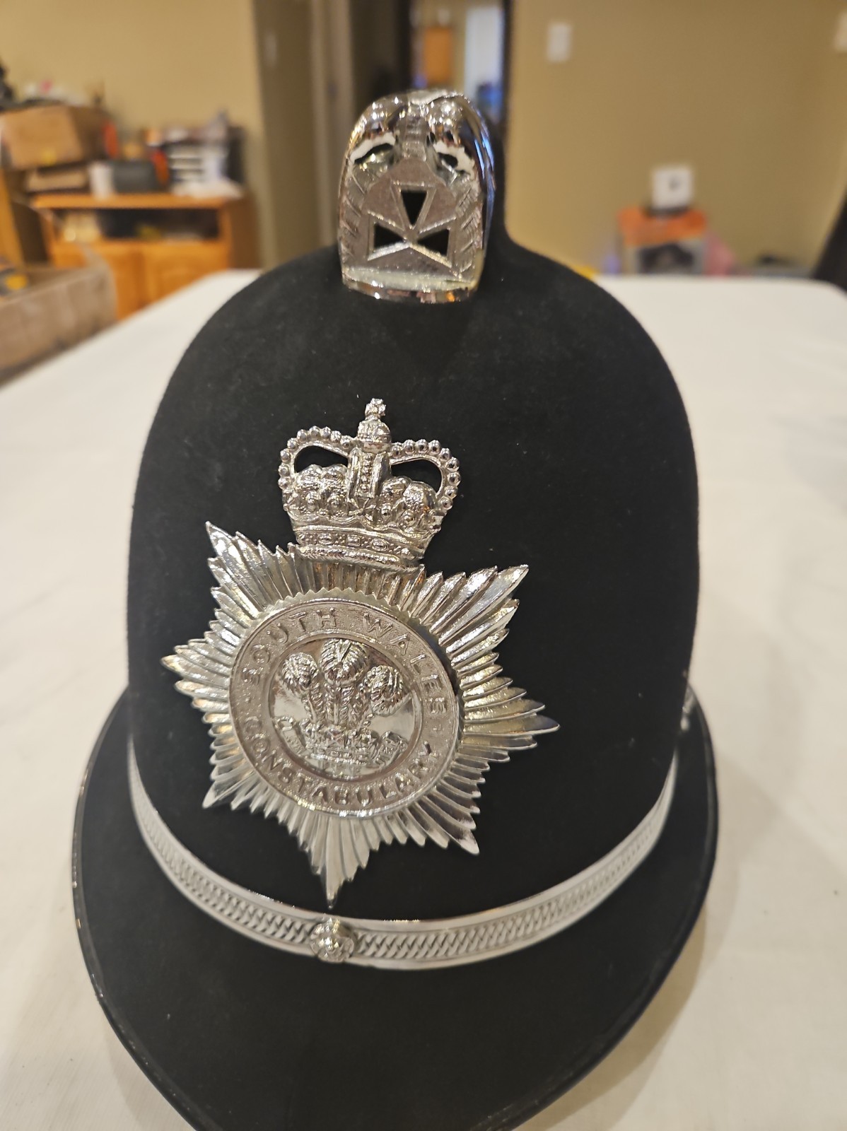 Vintage South Wales Constabulary Police Inspector Helmet No. 311