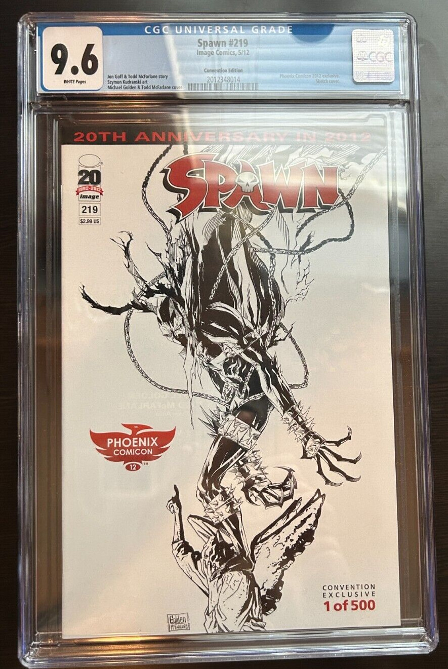 Spawn #219B Golden Phoenix B&W Variant CGC 9.6 2012 Spawn #219B Golden Phoenix B&W Variant CGC 9.6 2012