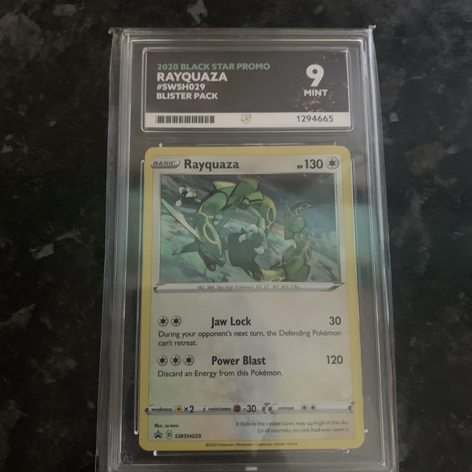 Pokémon TCG Rayquaza SWSH029 2020 Black Star Promo Holo ACE Graded 9 #1024484 Pokémon TCG Rayquaza SWSH029 2020 Black Star Promo Holo ACE Graded 9 #1024484
