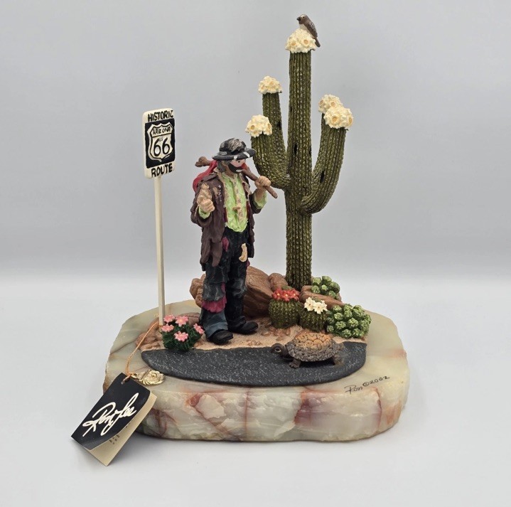 Rare Ron Lee Signed Emmett Kelly Jr. “Route 66 in Arizona” 2002 #98/550 Rare Ron Lee Signed Emmett Kelly Jr. “Route 66 in Arizona” 2002 #98/550
