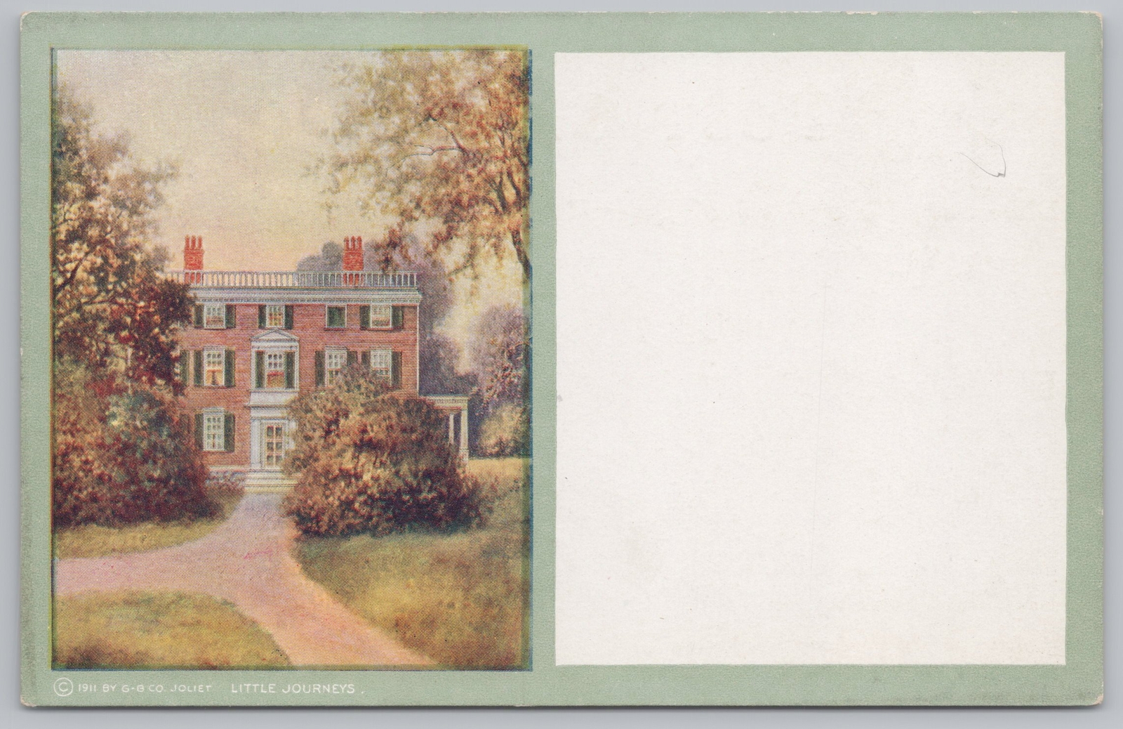 Famous~Cambridge MS~Elmwood~Birthplace of Lowell~Vintage Postcard Famous~Cambridge MS~Elmwood~Birthplace of Lowell~Vintage Postcard