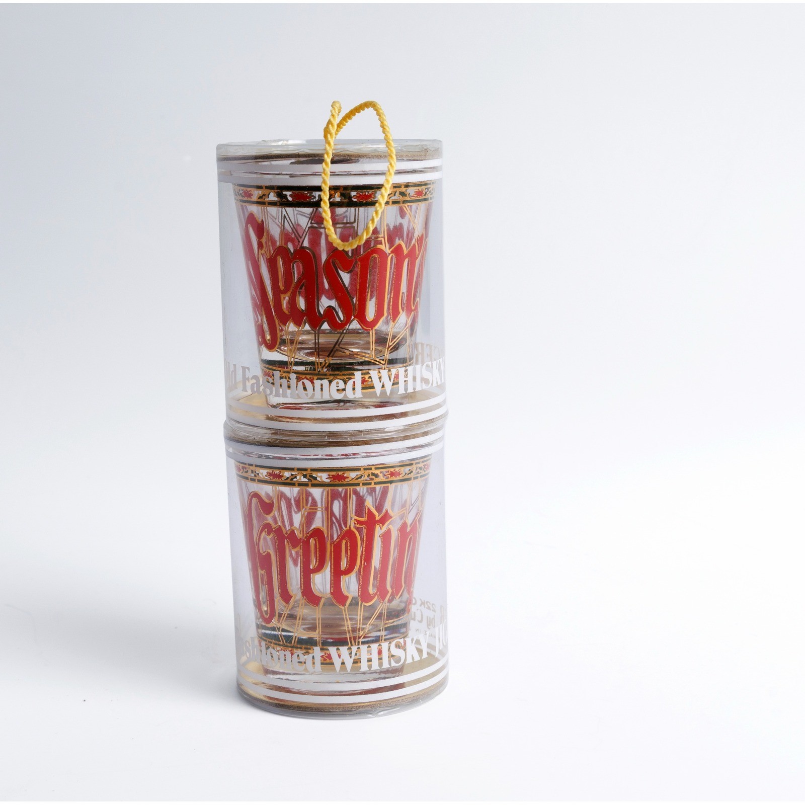 Vintage Culver Christmas Shot Glasses 22K Gold Seasons Greetings Set of 2 NOS Vintage Culver Christmas Shot Glasses 22K Gold Seasons Greetings Set of 2 NOS