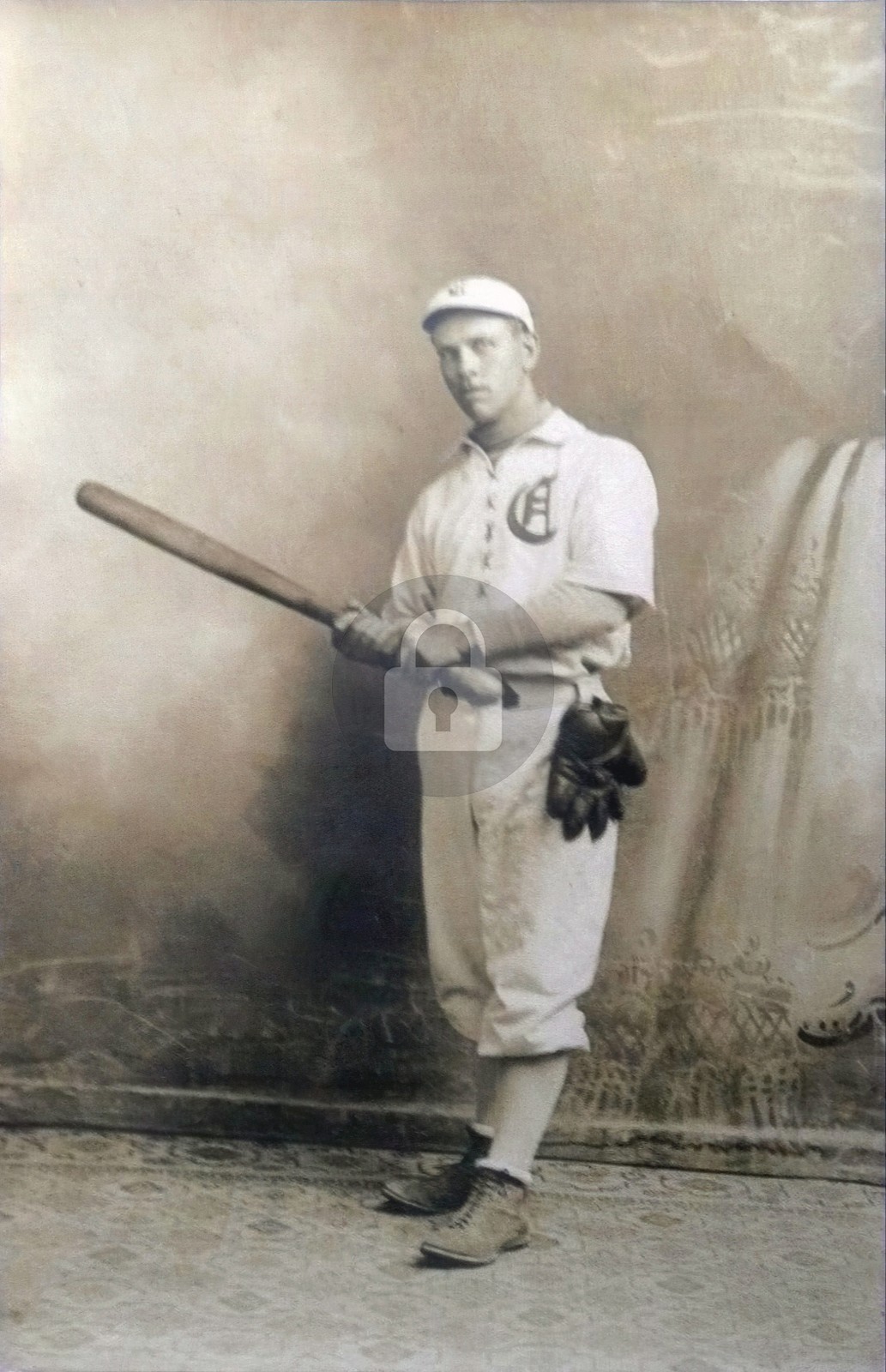 1880s-90s Baseball Player w Glove & Bat RPP Postcard COPY 1880s-90s Baseball Player w Glove & Bat RPP Postcard COPY