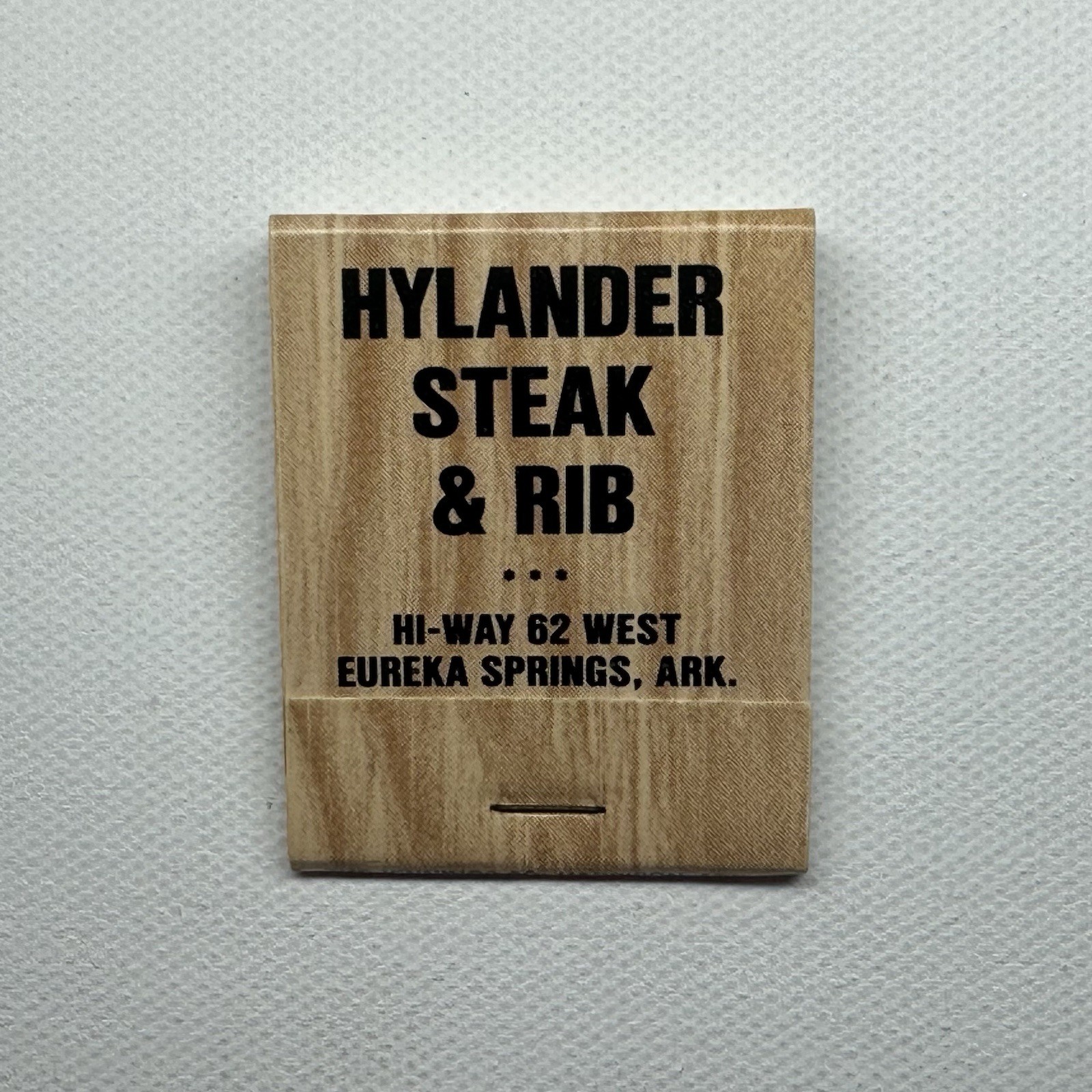 Hylander Steak & Rib Matchbook Restaurant Eureka Springs AR Vintage PID173