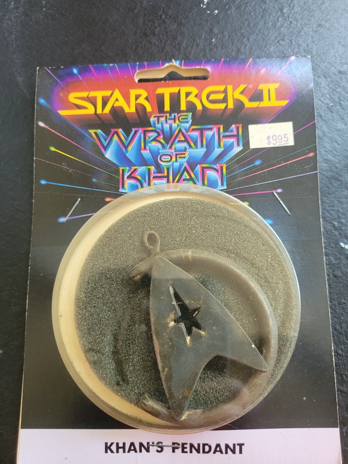 1982 Star Trek II The Wrath Of Khan Khan's Pendant NEW IN PACKAGE DG1077