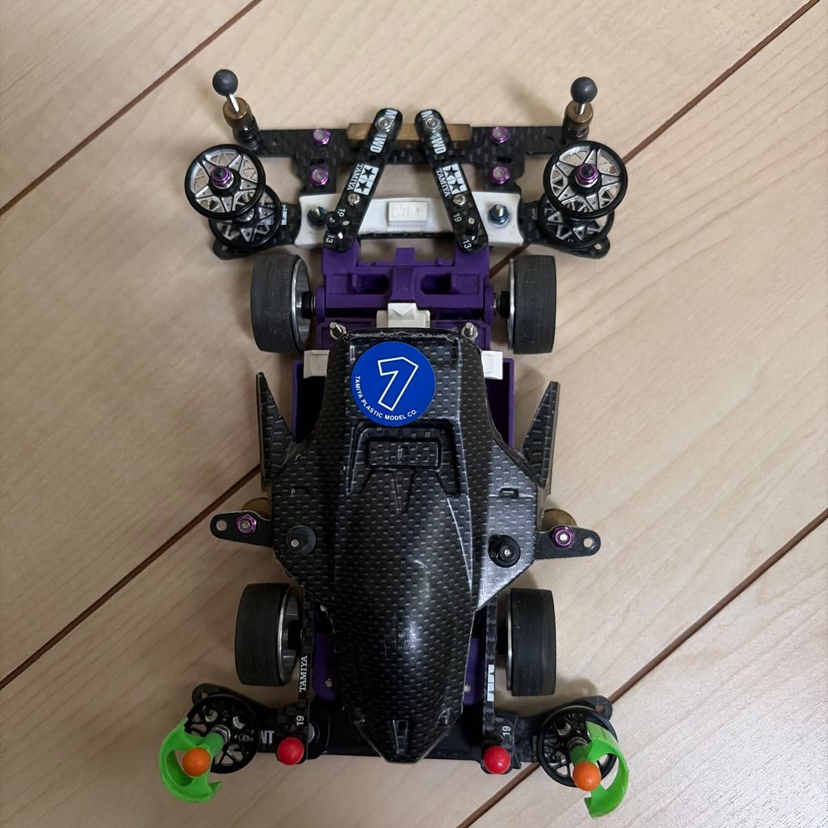 Tamiya Mini 4WD MS Flex Carbon Spec Completed Tamiya Mini 4WD MS Flex Carbon Spec Completed