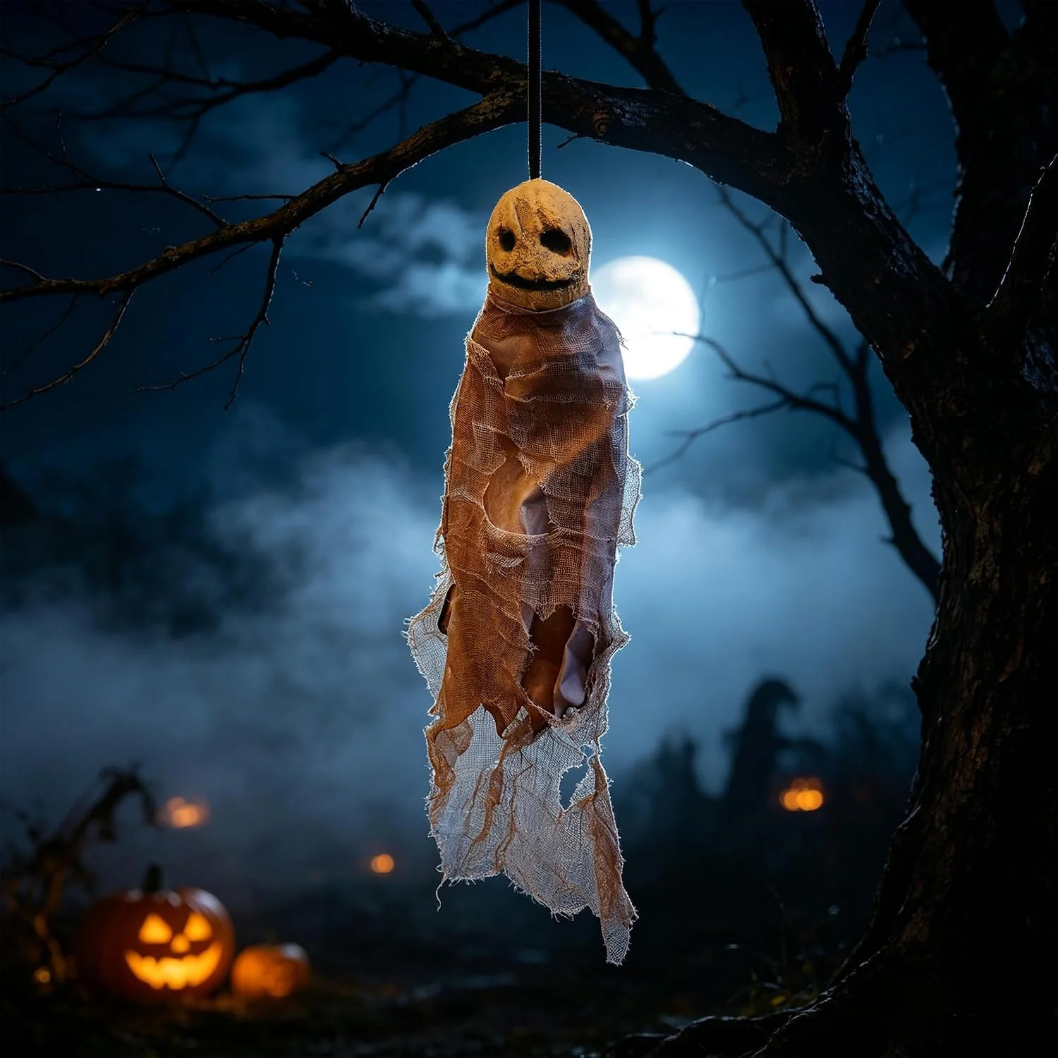 YU FENG Hanging Halloween Scarecrow Decorations, Spooky Prop for Halloween Yard YU FENG Hanging Halloween Scarecrow Decorations, Spooky Prop for Halloween Yard
