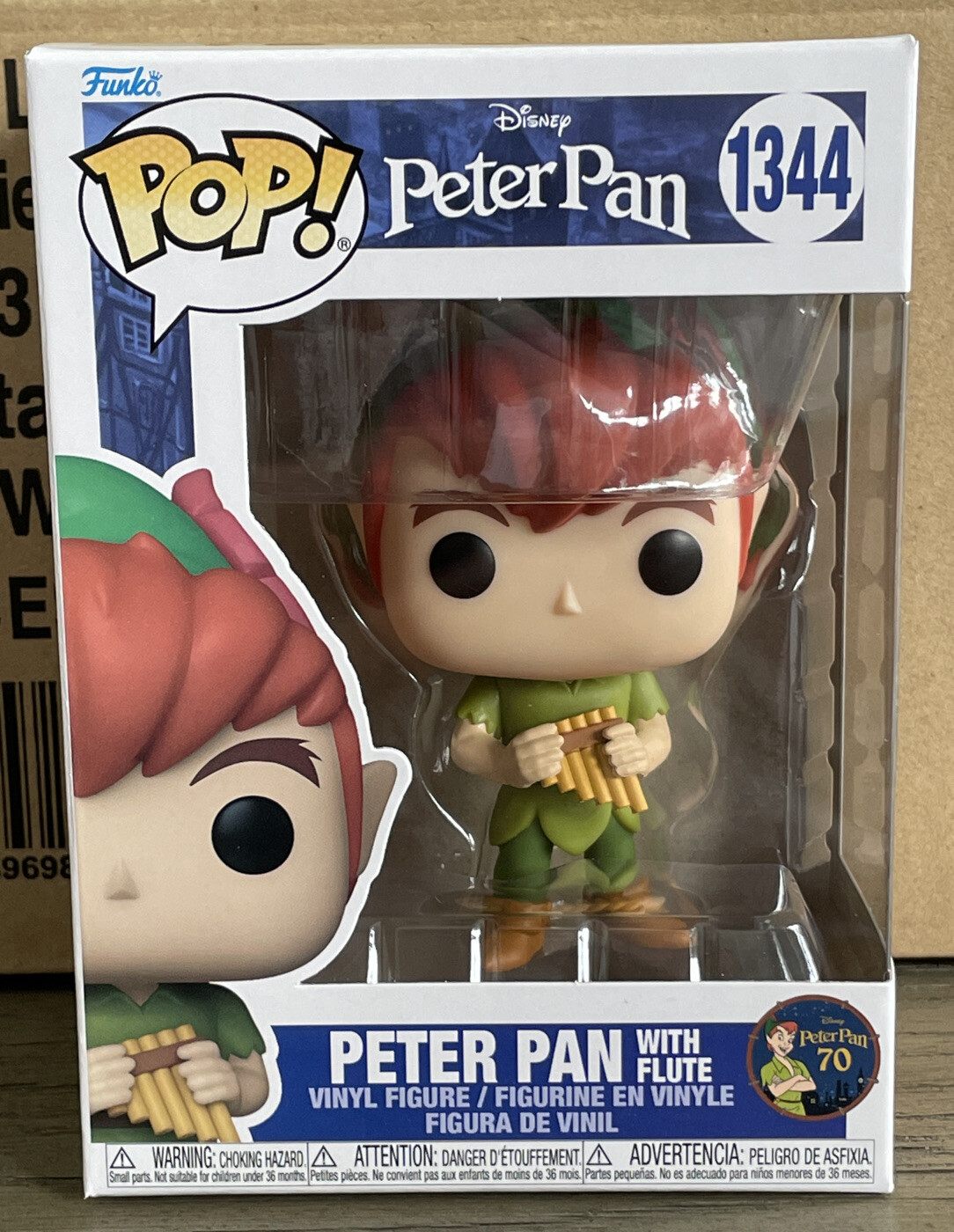 Funko Pop Disney Peter Pan 70th Ann. Peter Pan with Flute #1344 NEW W/PROTECTOR Funko Pop Disney Peter Pan 70th Ann. Peter Pan with Flute #1344 NEW W/PROTECTOR