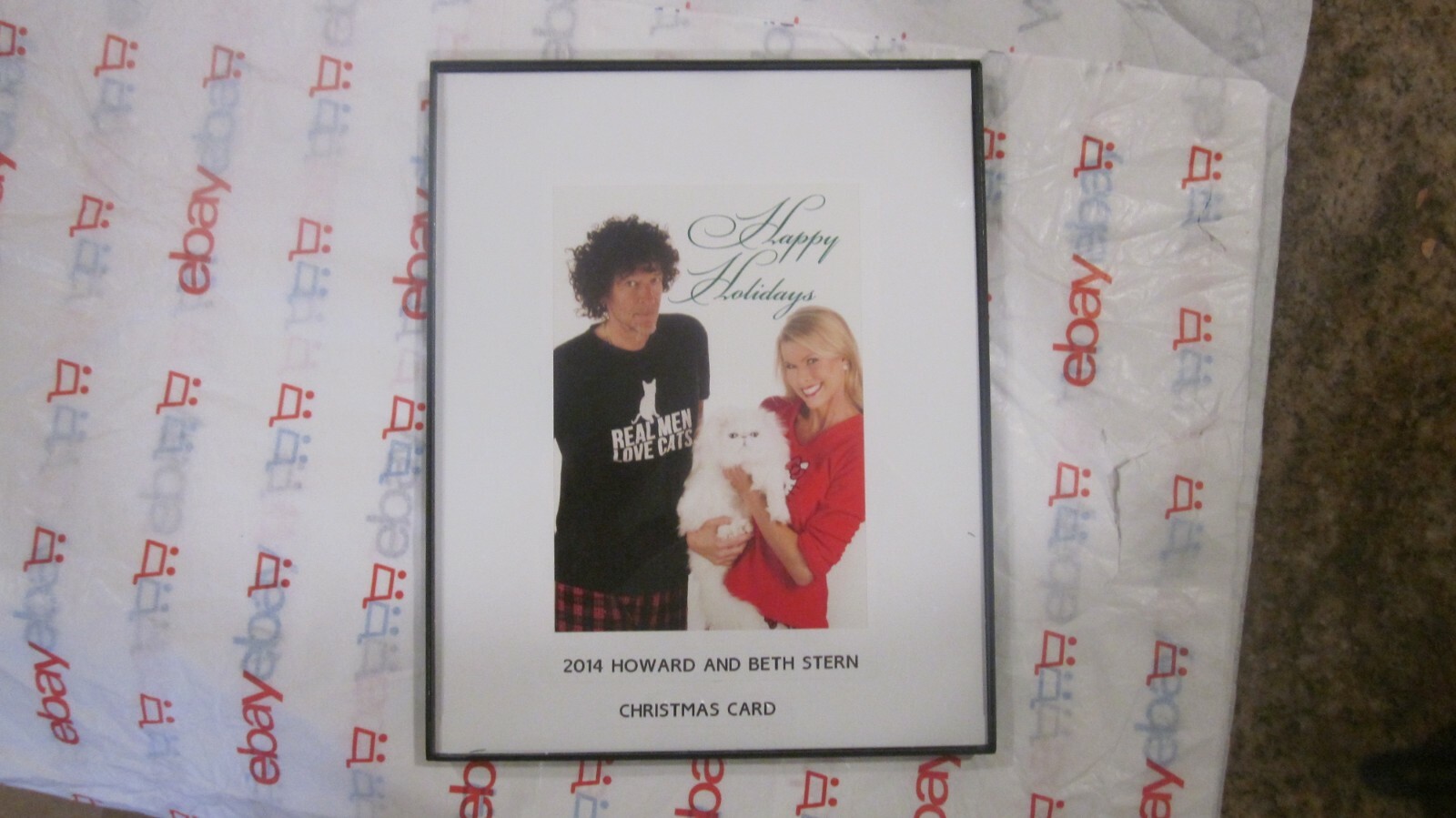 2014 HOWARD STERN/BETH STERN CHRISTMAS CARD FRAMED (VERY VERY RARE)
