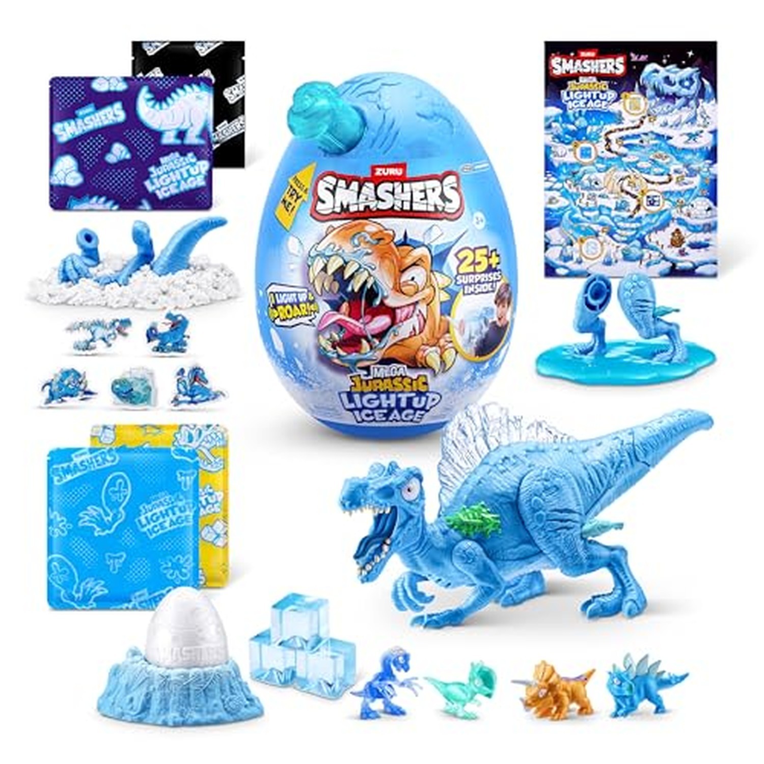 Smashers Mega Jurassic Light Up Ice Age Spinosaurus by ZURU, Smashable Egg To... Smashers Mega Jurassic Light Up Ice Age Spinosaurus by ZURU, Smashable Egg To...