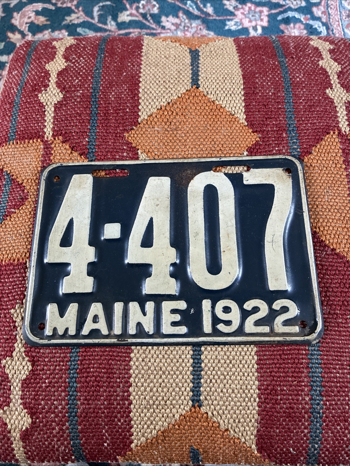 1922 MAINE VACATIONLAND LICENSE PLATE 4 DIGIT TAG 4-407 1922 MAINE VACATIONLAND LICENSE PLATE 4 DIGIT TAG 4-407
