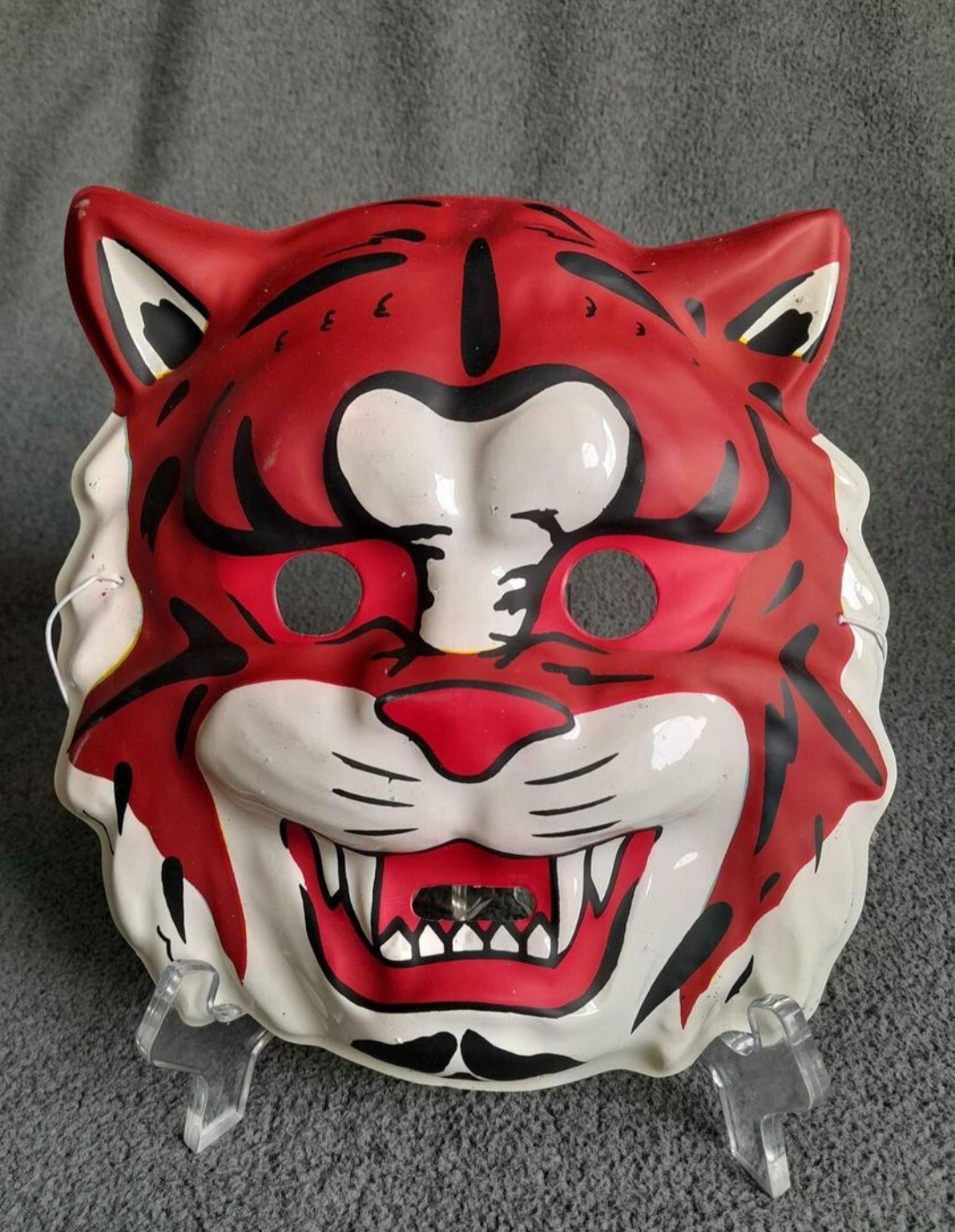 Rare Vintage Red Tiger Halloween Mask In Pristine Condition