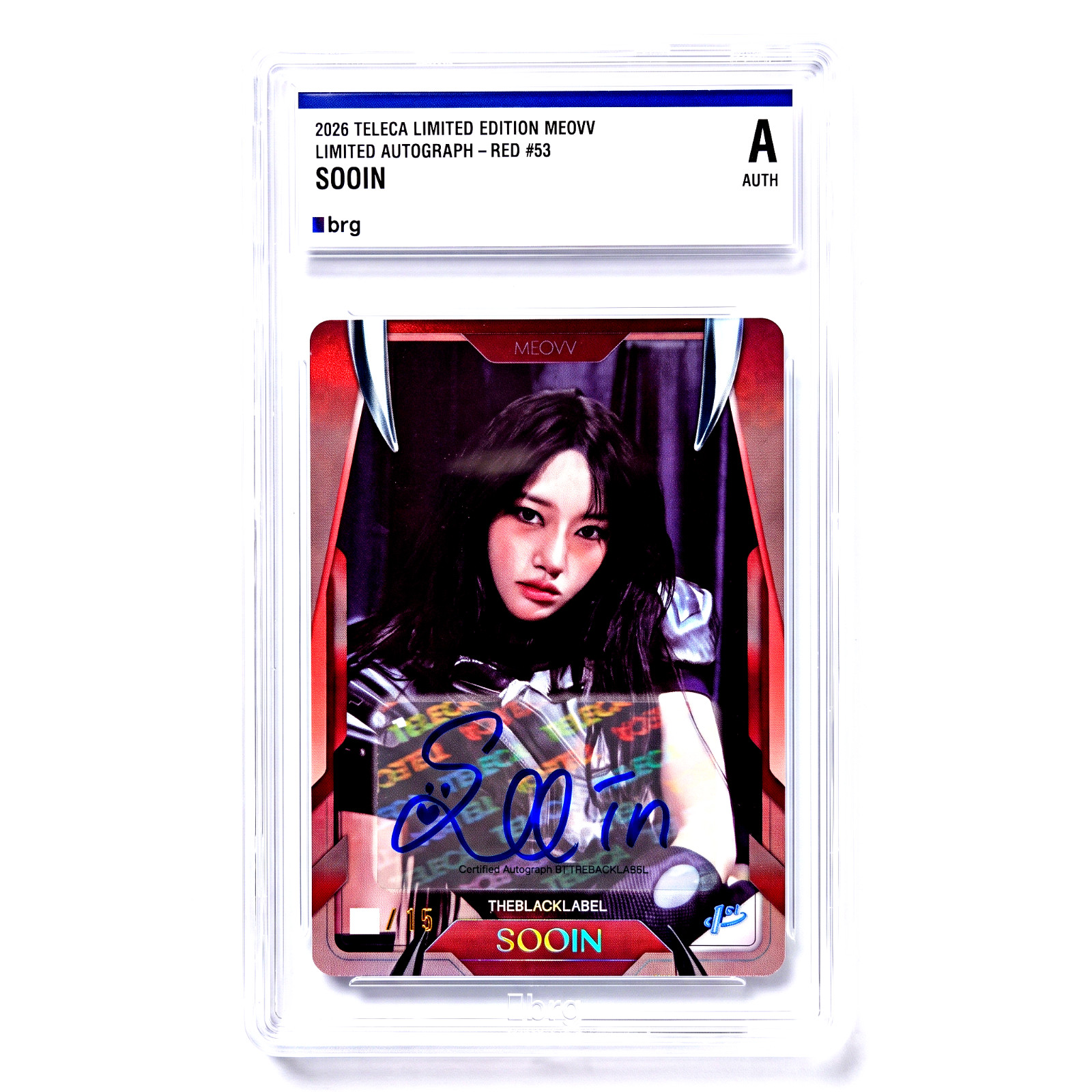 2026 Teleca MEOVV SOOIN /15 Red Autograph 1st Rookie 미야오 수인