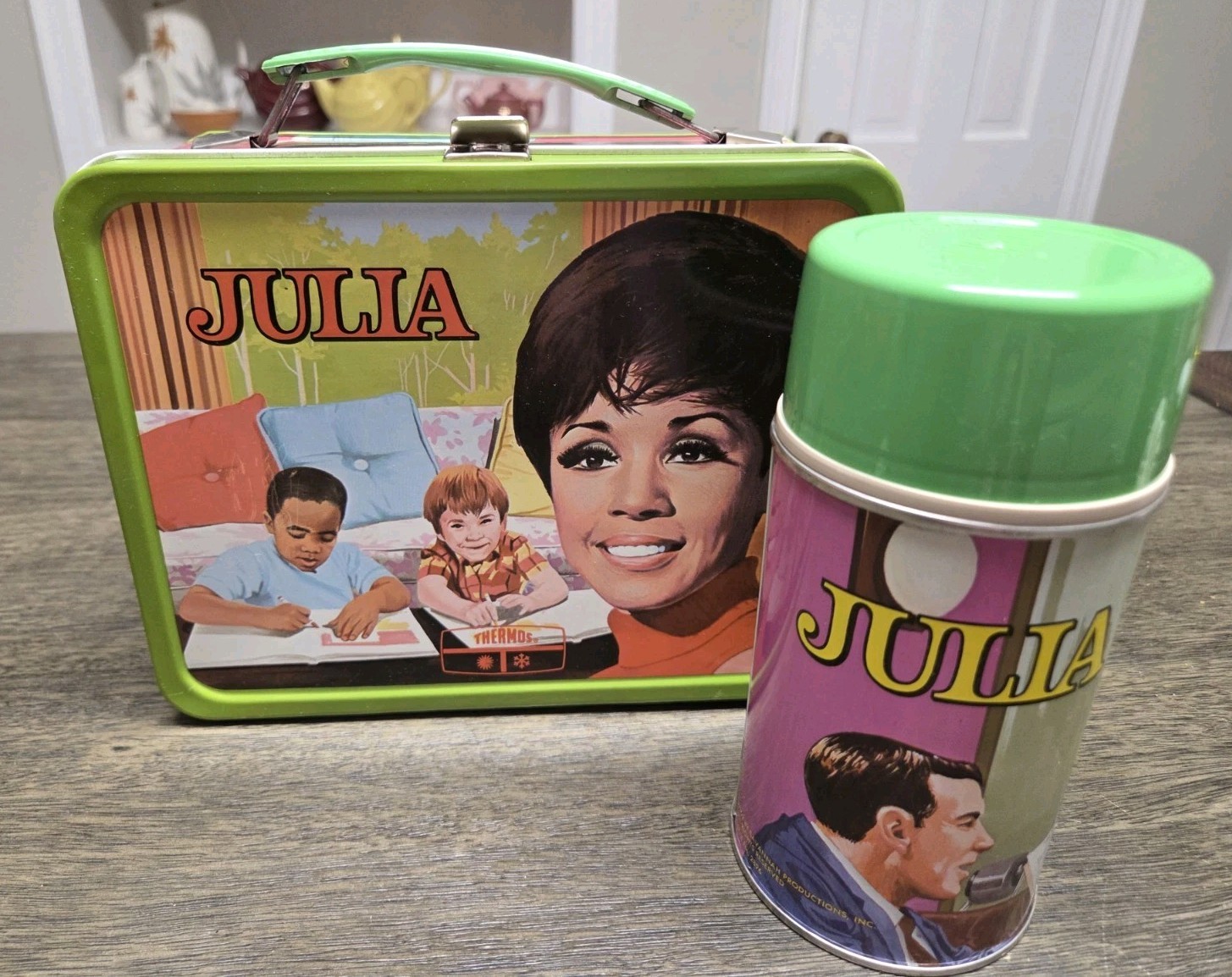 Vintage Nurse Julia Metal Lunchbox with Thermos NOS UNUSED 