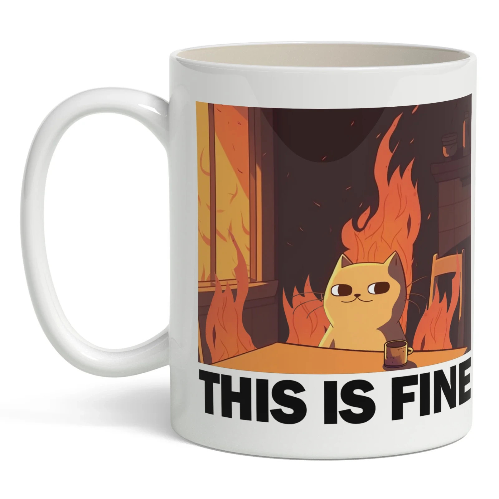 This Is Fine Cat Mug This Is Fine Cat Mug