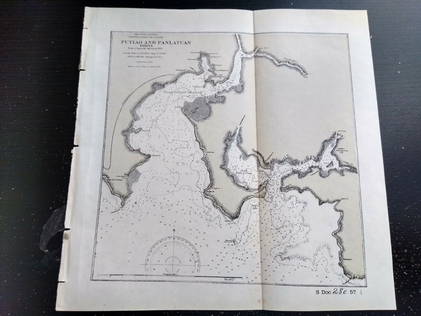 1901 Putiao Ports Philippine Islands Asia War US Navy GPO Sketch Map