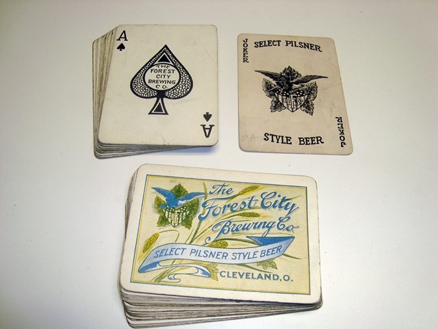 Circa 1910 Forest City Brewing Company Playing Card Deck, Cleveland, OH, 52+J Circa 1910 Forest City Brewing Company Playing Card Deck, Cleveland, OH, 52+J