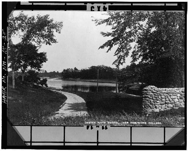 Durham NH Oyster River Durham Falls Bridge Cobblestone Parapets c1910