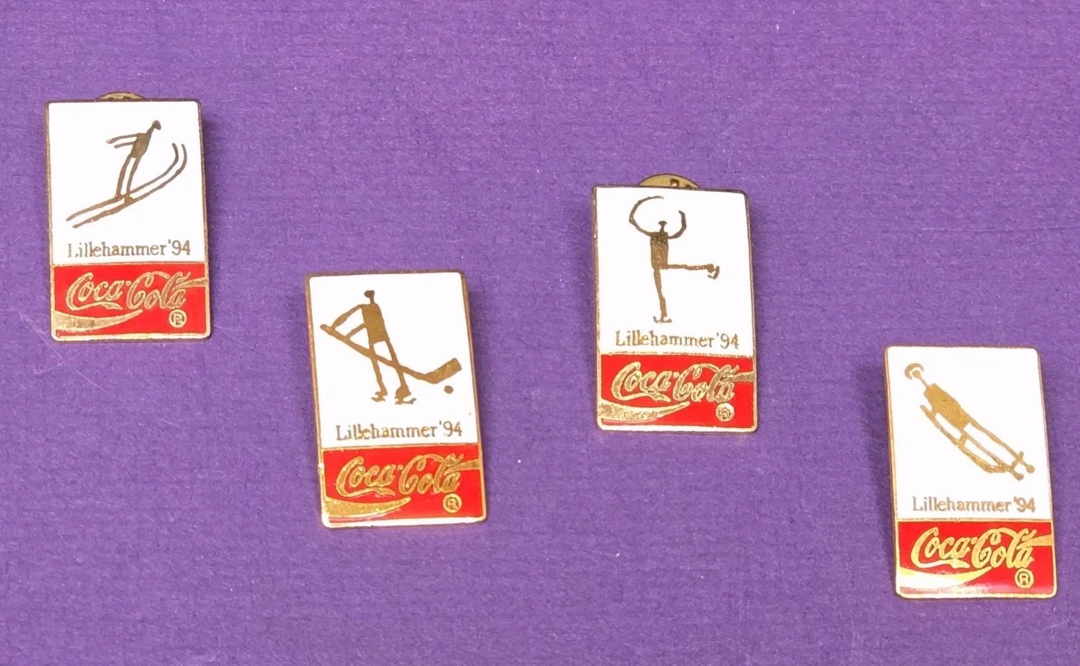 Vintage 1994 Lillehammer Olympics Coca Cola Downhill Skiing Pins Lot Of 4 Vintage 1994 Lillehammer Olympics Coca Cola Downhill Skiing Pins Lot Of 4