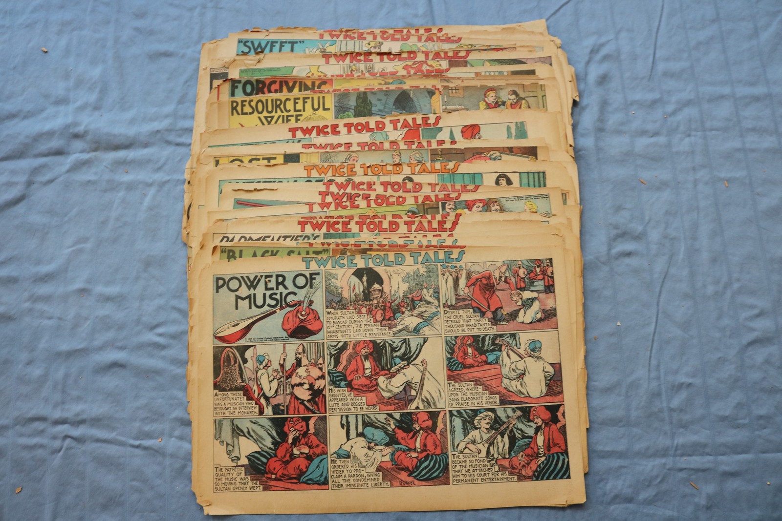 1930'S TWICE TOLD TALES COLOR PANELS - APPROXIMATELY 70 PIECES - NP 9230 1930'S TWICE TOLD TALES COLOR PANELS - APPROXIMATELY 70 PIECES - NP 9230
