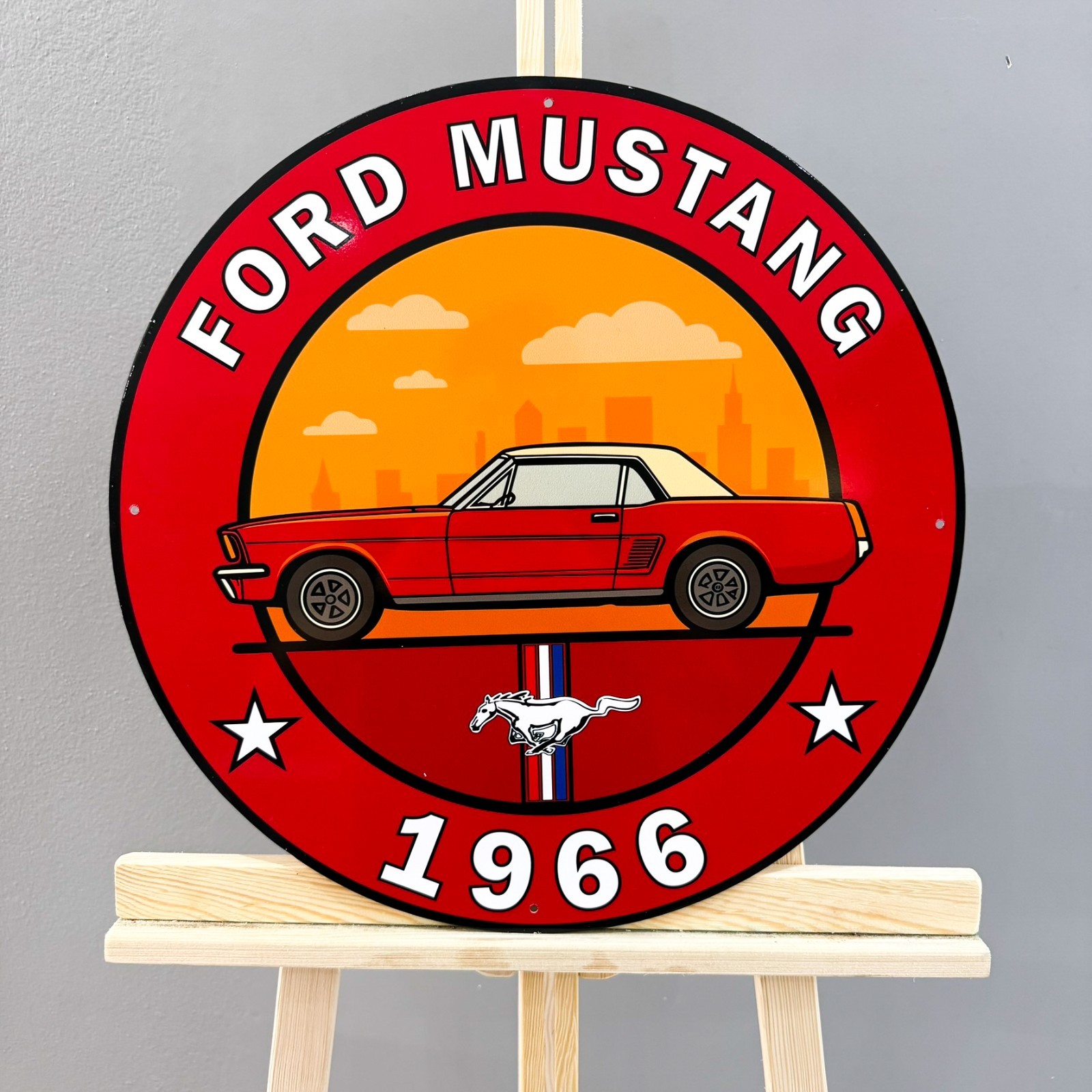 1966 FORD MUSTANG American Muscle Icon Heavy Metal Sign XL  19.7