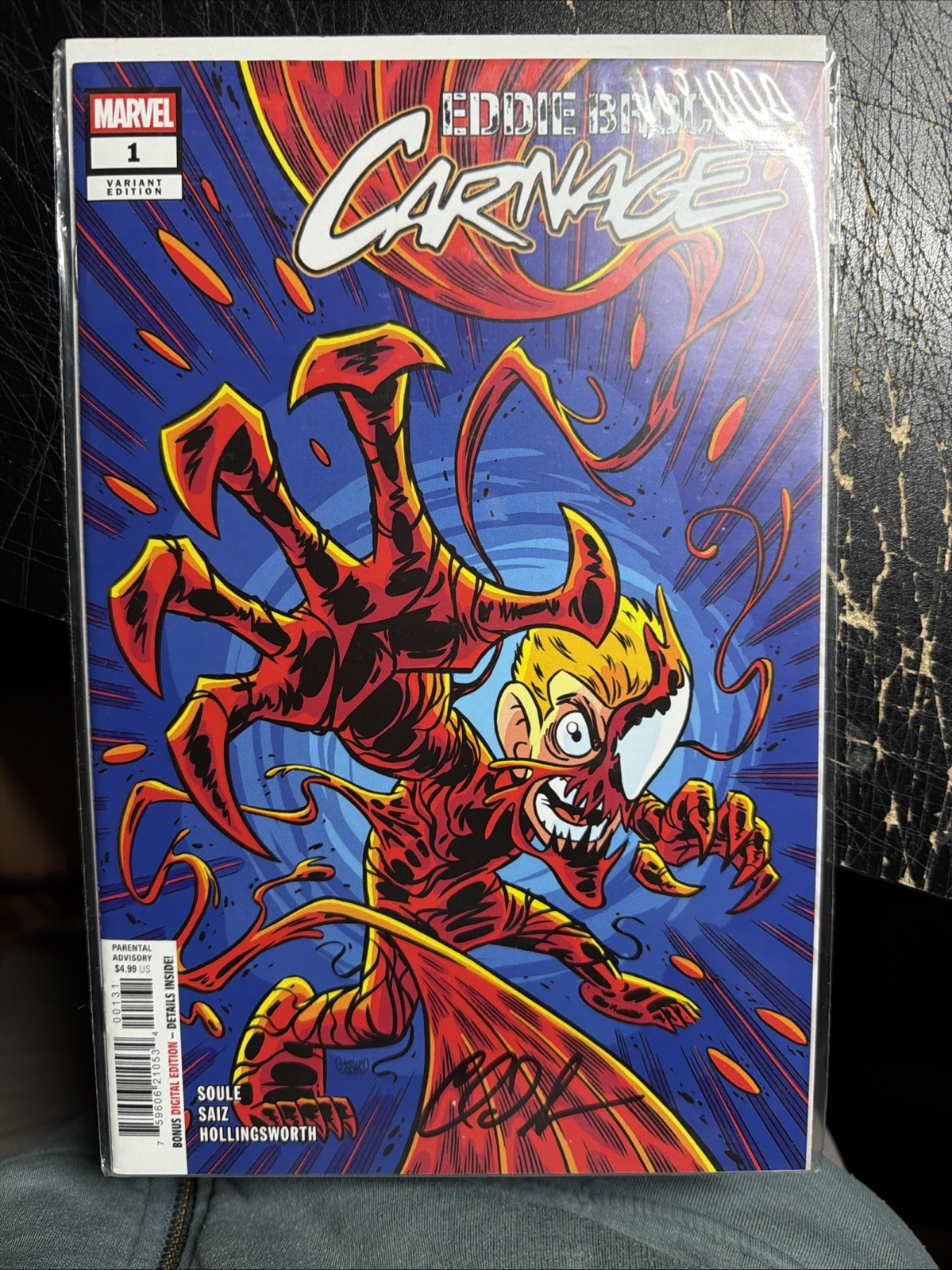 Eddie Brock: Carnage #1 - Giarrusso Variant Signed by Charles Soule w/COA.UNREAD Eddie Brock: Carnage #1 - Giarrusso Variant Signed by Charles Soule w/COA.UNREAD