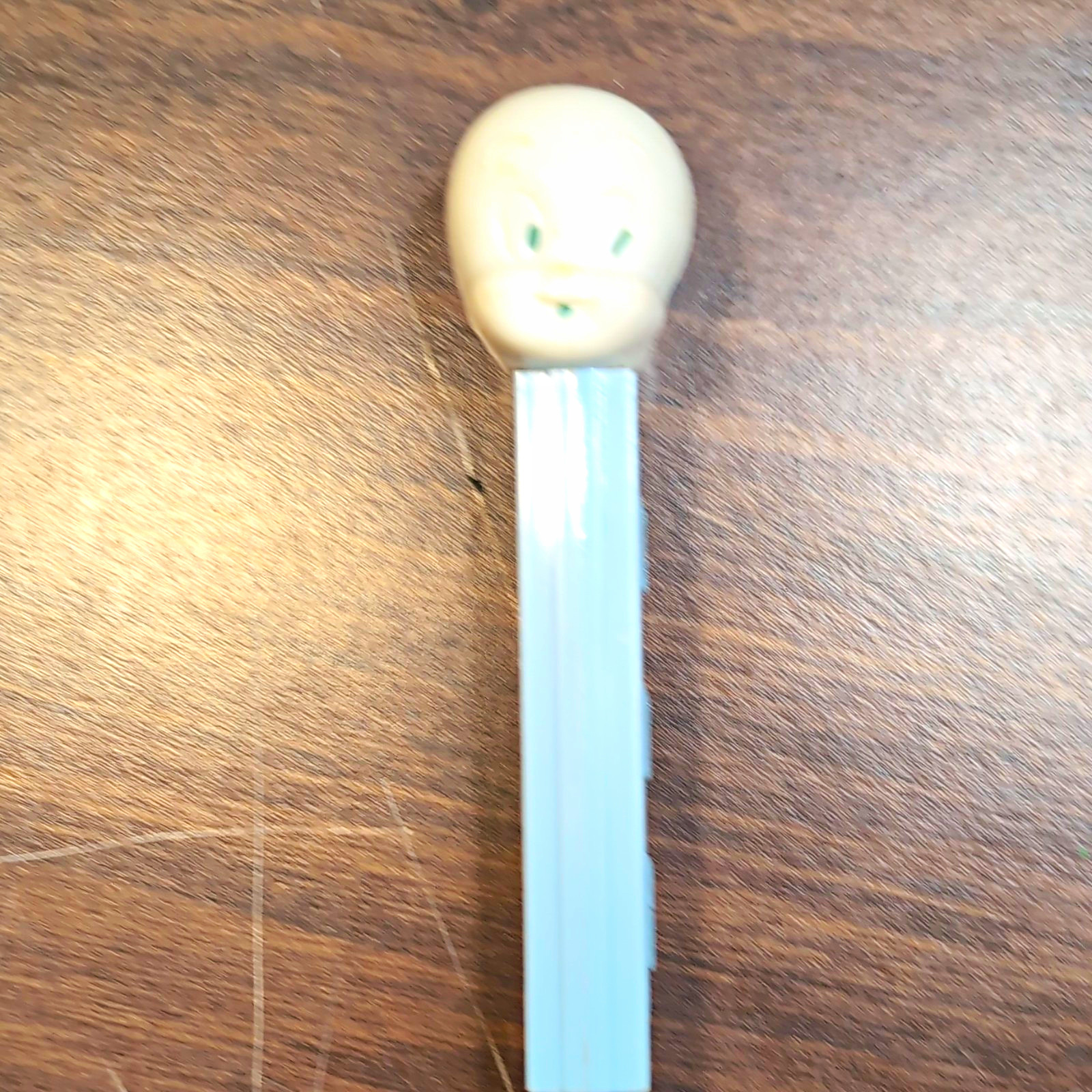vintage PEZ Dispenser Casper the Friendly Ghost Light Blue Stem white inner 