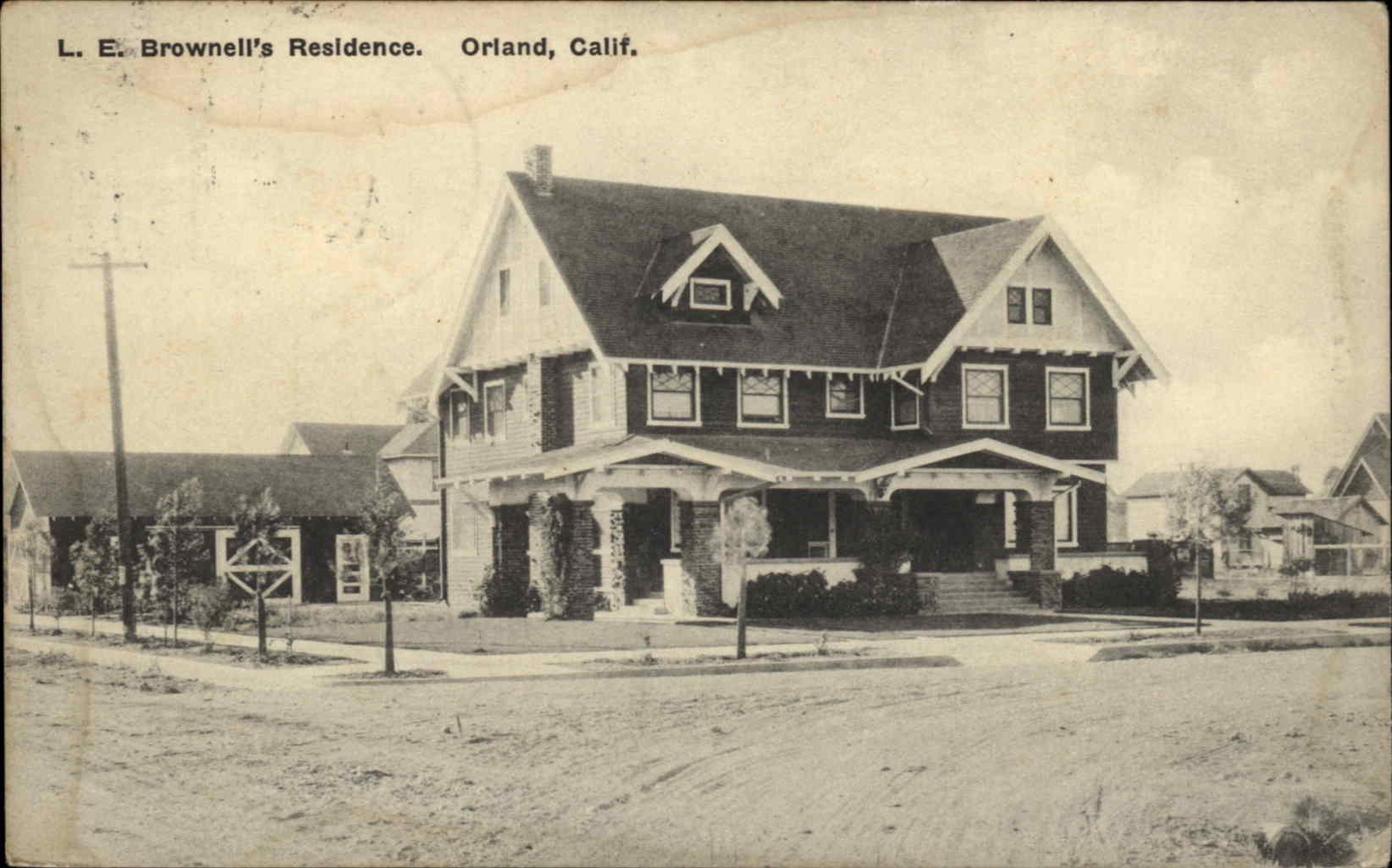 Orland California CA Brownell's Residence c1920 Vintage Postcard Orland California CA Brownell's Residence c1920 Vintage Postcard