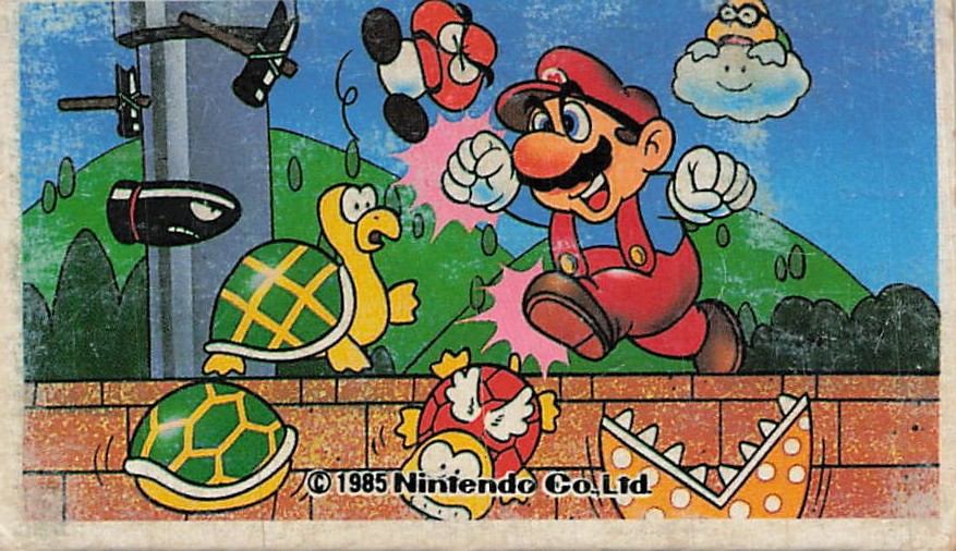 Vintage 1985 Super Mario Bros Menko Card Nintendo Baseball Game Japan Vintage 1985 Super Mario Bros Menko Card Nintendo Baseball Game Japan