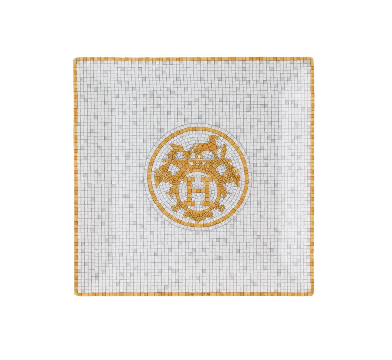NEW HERMES MOSAIQUE AU 24 GOLD SQUARE NO. 5 PLATE #P026045P BRAND NIB SAVE$ F/SH NEW HERMES MOSAIQUE AU 24 GOLD SQUARE NO. 5 PLATE #P026045P BRAND NIB SAVE$ F/SH