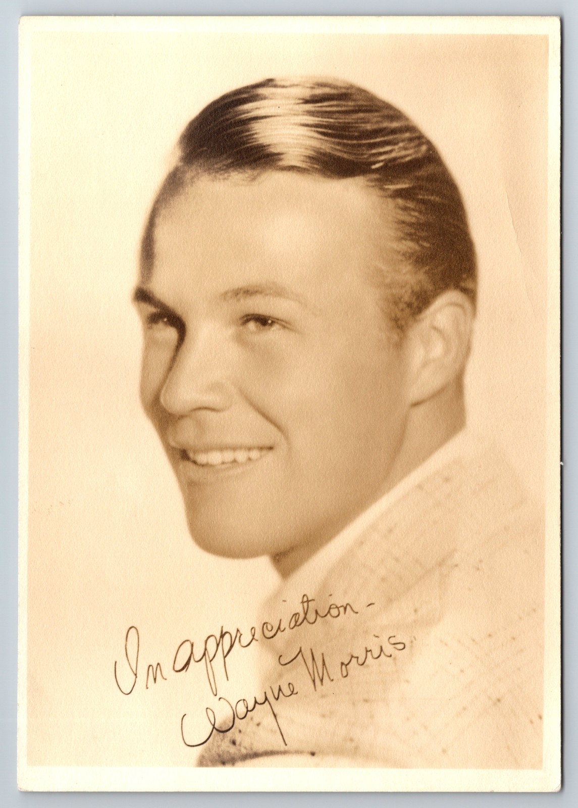 Vintage c1940s Wayne Morris Actor 5x7 Movie Studio Publicity Fan Photo