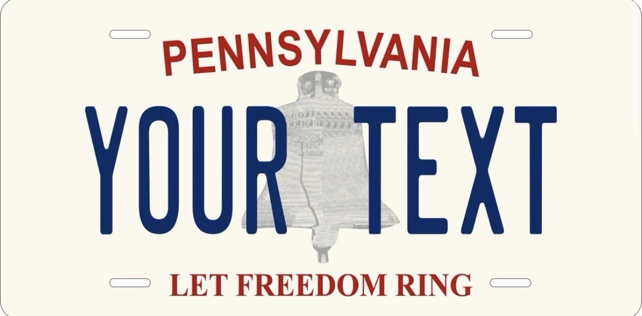 Pennsylvania Liberty Bell License Plate Personalized  Car Bike Motorcycle