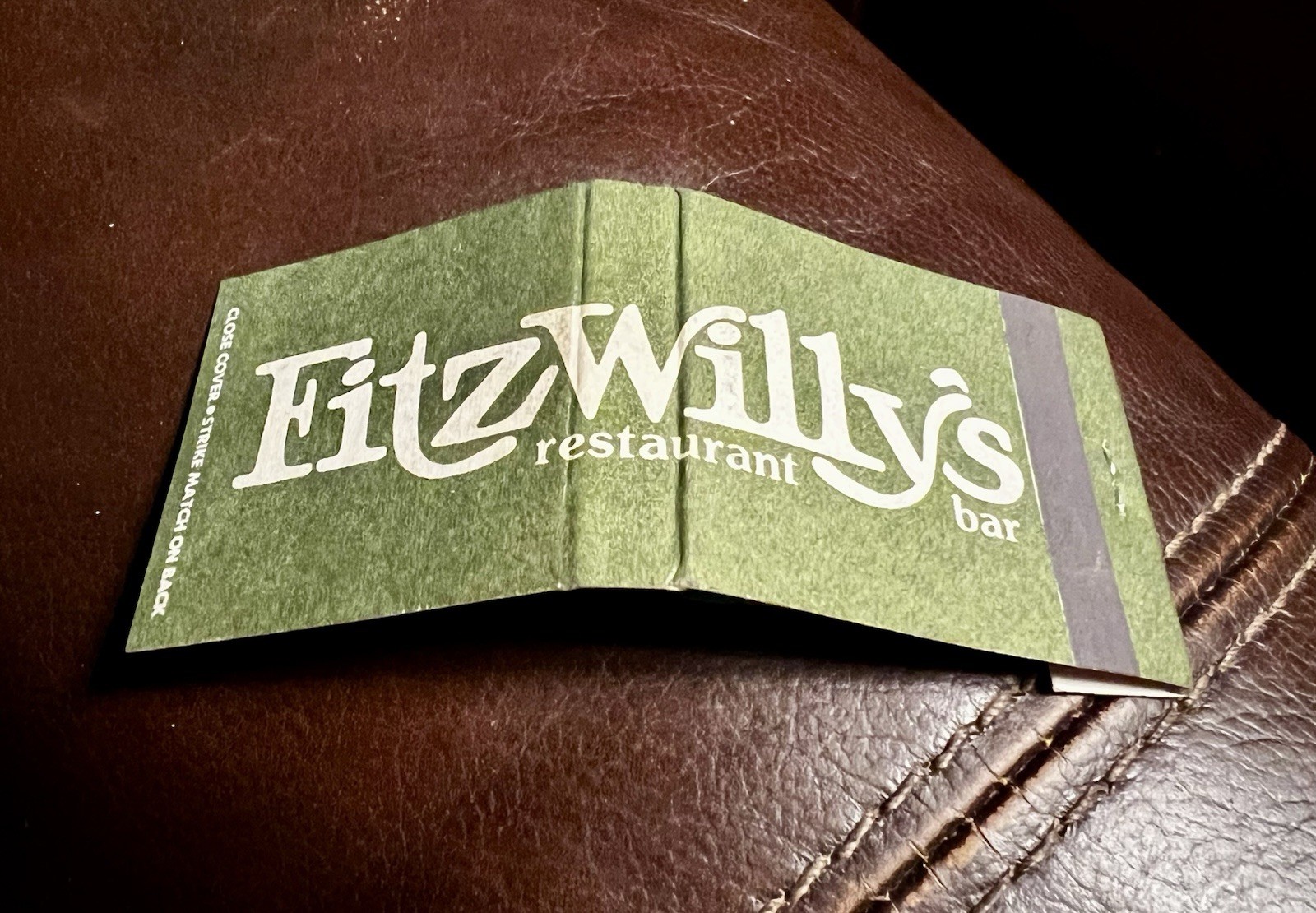 FitzWilly’s Restaurant/Bar, Northampton/ New Haven, CT, Full Unstruck Matchbook FitzWilly’s Restaurant/Bar, Northampton/ New Haven, CT, Full Unstruck Matchbook