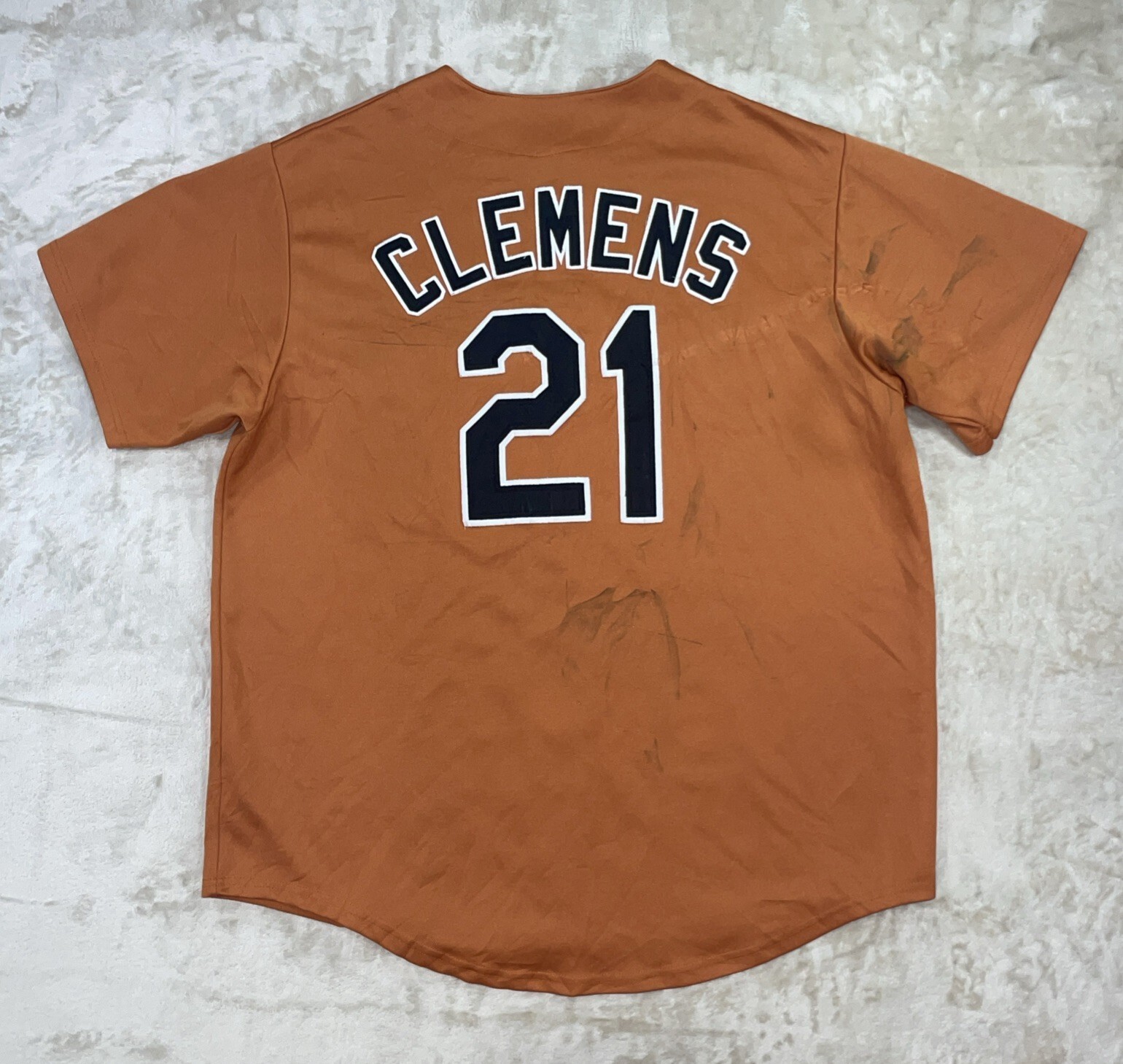 Vintage University of Texas Longhorns Roger Clemens 21 Baseball Jersey XL *FLAWS Vintage University of Texas Longhorns Roger Clemens 21 Baseball Jersey XL *FLAWS