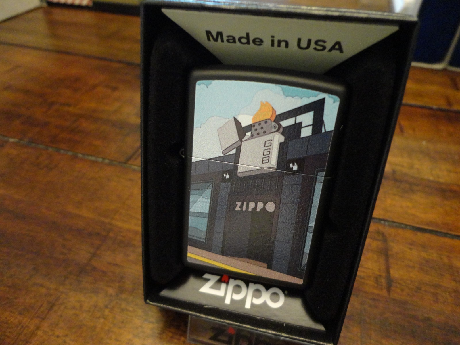 BARBOUR ST ZIPPO EXECUTIVE OFFICES BRADFORD PA POP ART ZIPPO LIGHTER MINT IN BOX