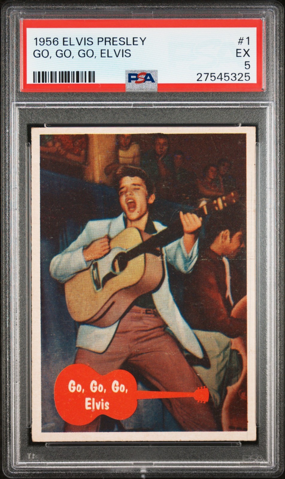 1956 TOPPS ELVIS PRESLEY GO GO GO ELVIS 1 PSA 5 1956 TOPPS ELVIS PRESLEY GO GO GO ELVIS 1 PSA 5