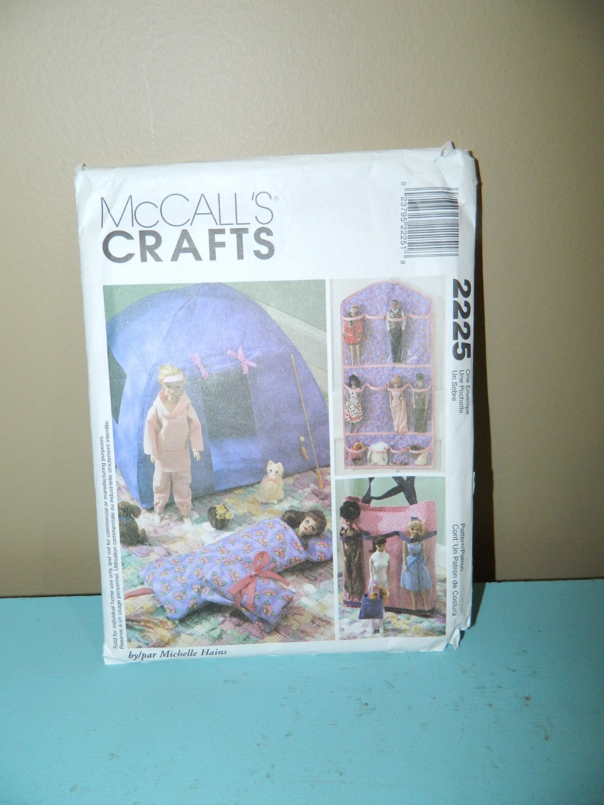McCall\'s Crafts 2225 Uncut  Doll Accessories Tent Storage Sewing Pattern