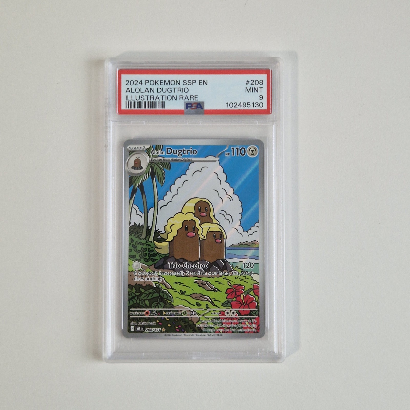 Pokemon Alolan Dugtrio 208/191 - PSA 9 - Surging Sparks English Pokemon Alolan Dugtrio 208/191 - PSA 9 - Surging Sparks English