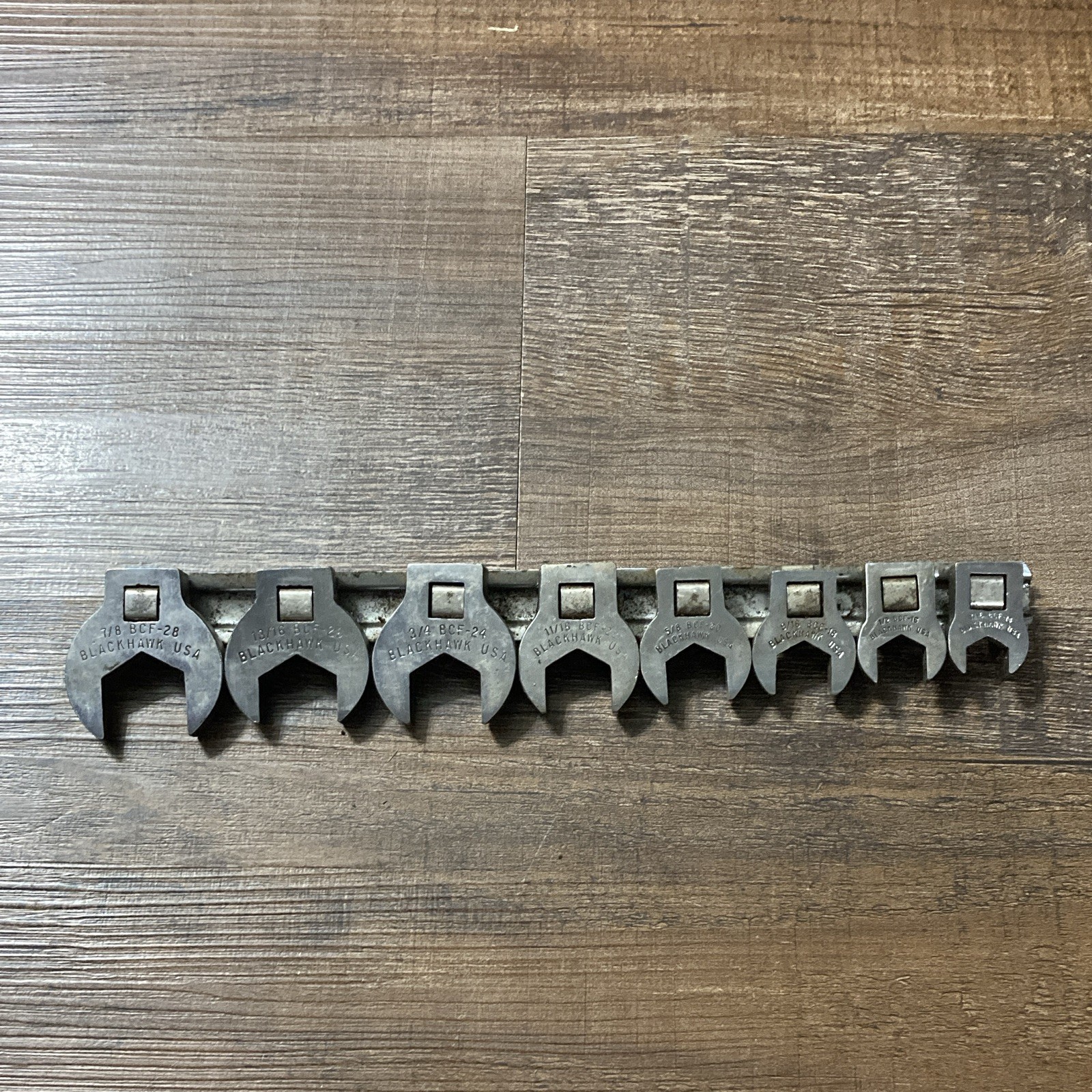 Vintage BlackHawk USA SAE Crow Foot Wrench Set 3/8 Vintage BlackHawk USA SAE Crow Foot Wrench Set 3/8
