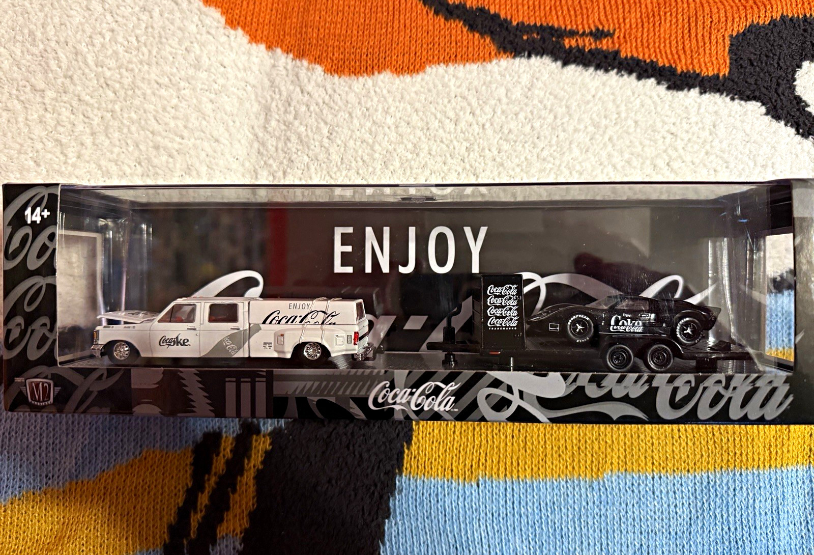 Coca-Cola 1987 Soda Diecast Trucks & Cars Set Reproduction Black/White Coca-Cola 1987 Soda Diecast Trucks & Cars Set Reproduction Black/White