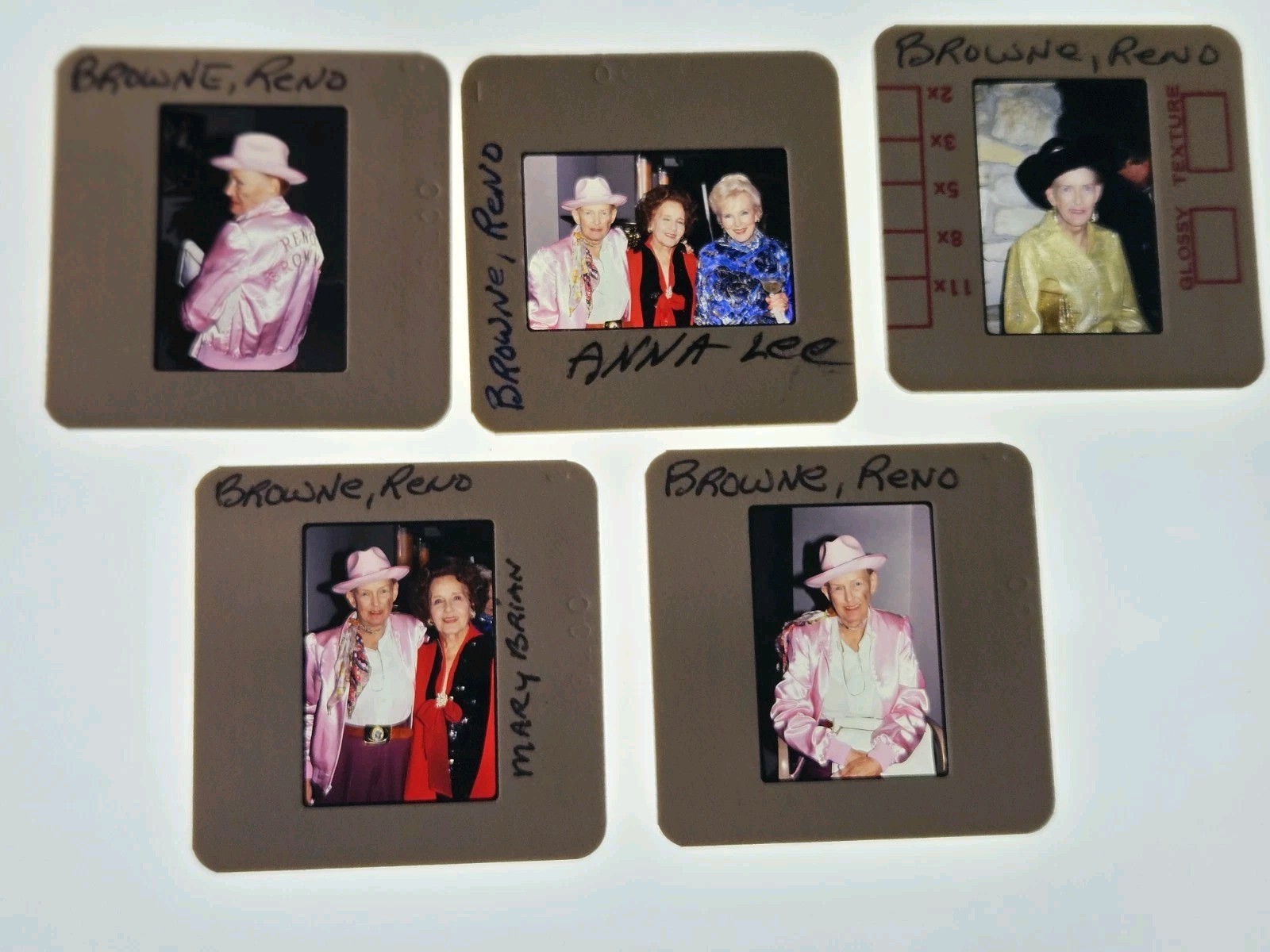 RENO BROWNE ACTRESS 5 PHOTO 35MM FILM SLIDES